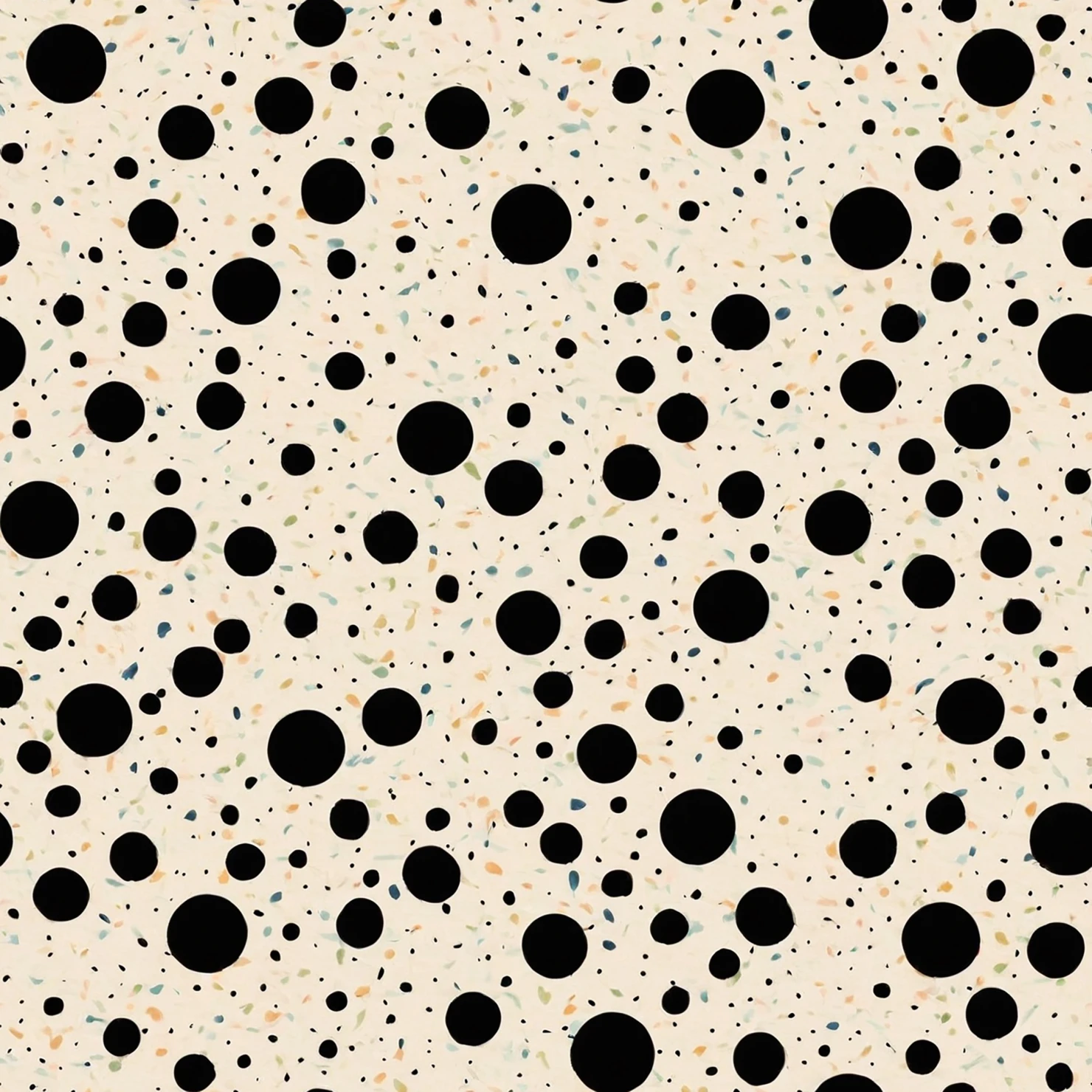 Black dots seamless pattern on a light color background #29000