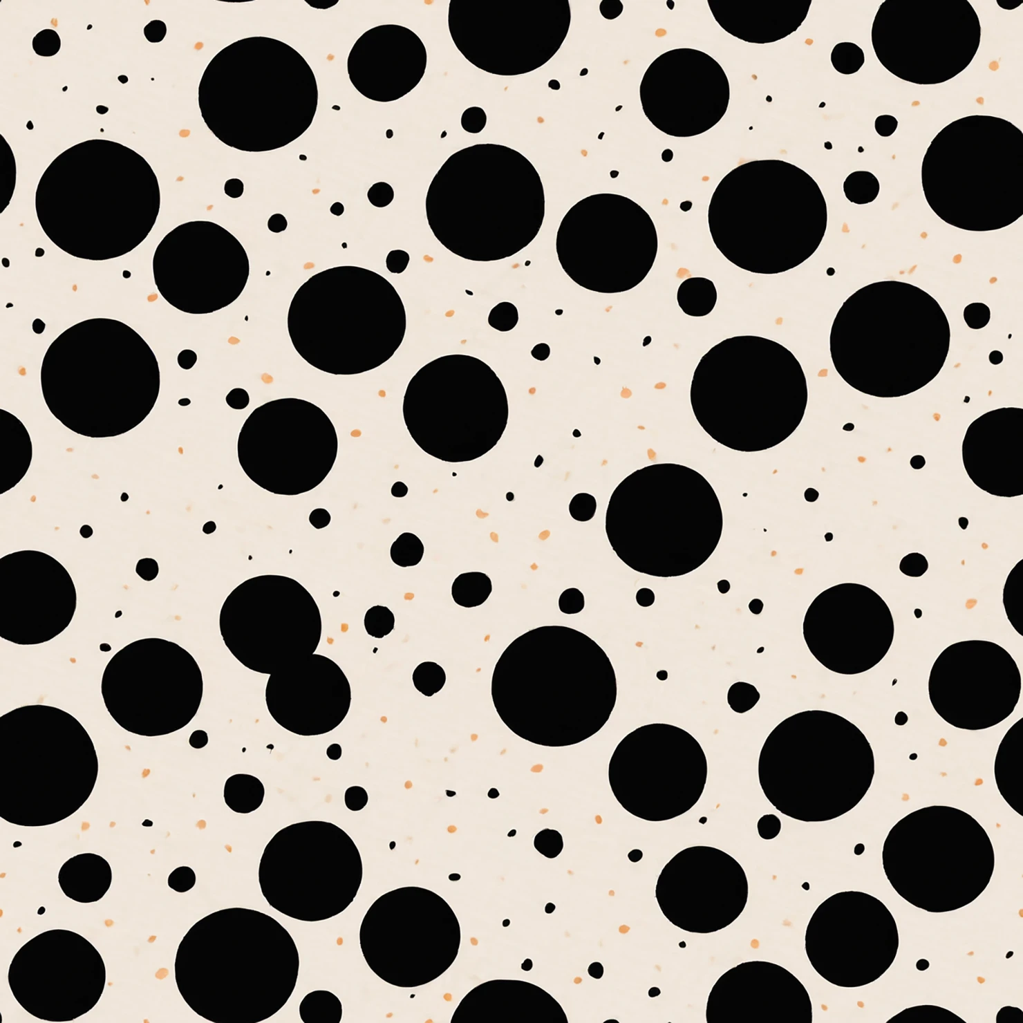 Black dots seamless pattern on a light color background #29037
