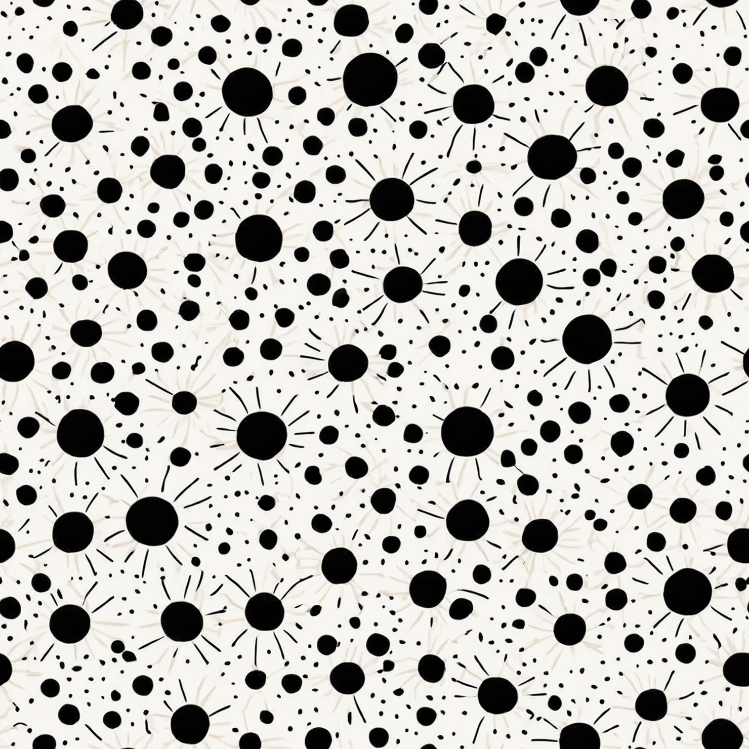 Black dots seamless pattern on a light color background #29110