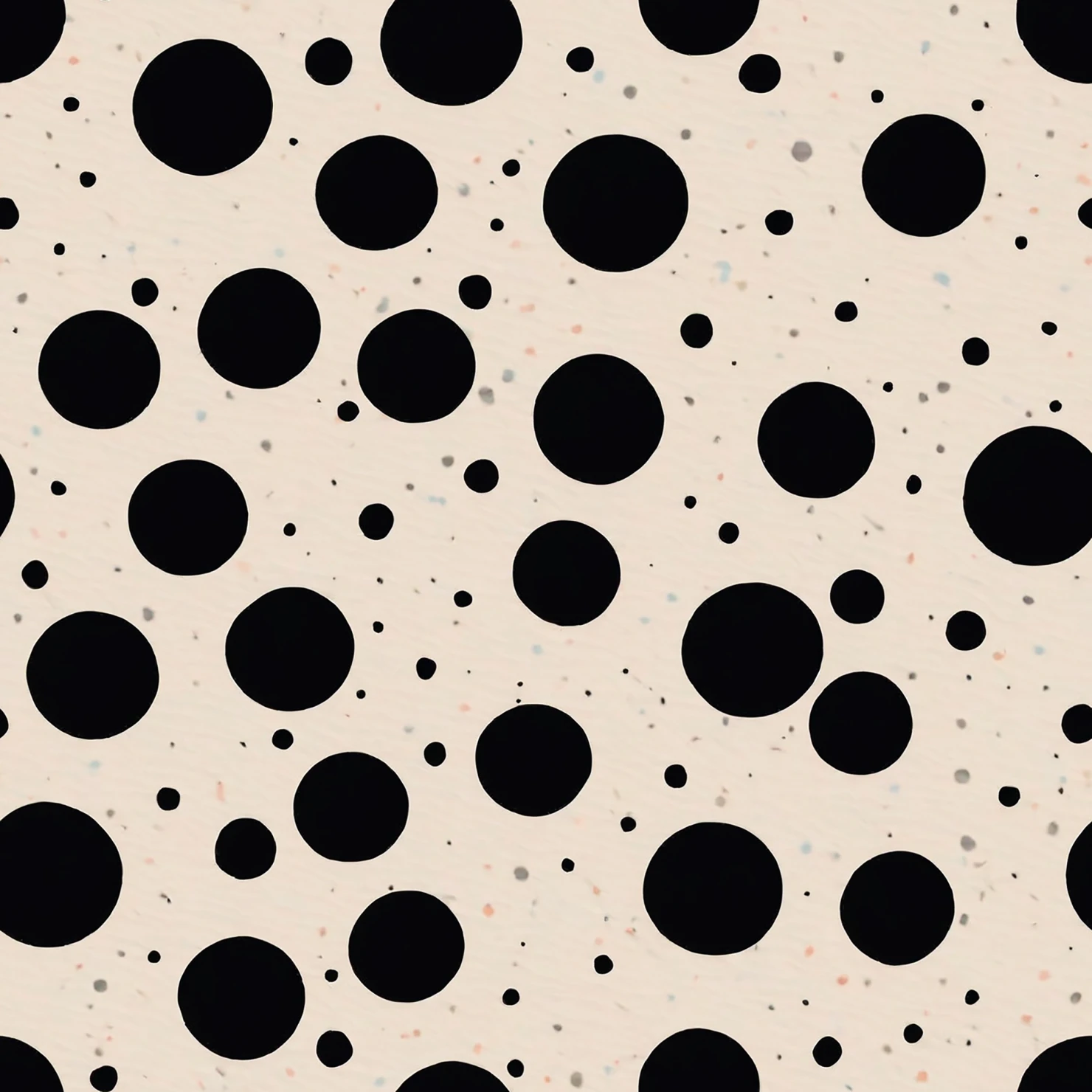 Black dots seamless pattern on a light color background #29123