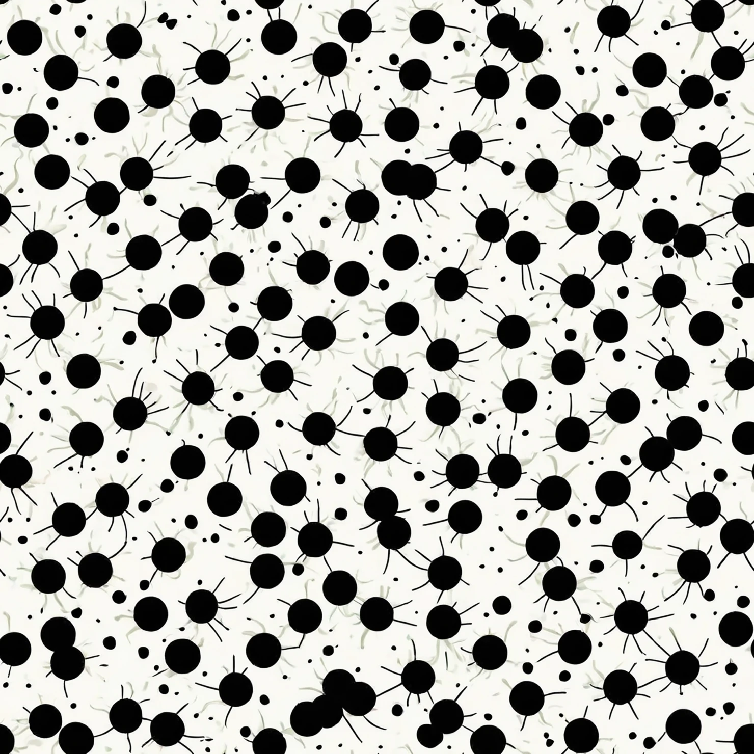 Black dots seamless pattern on a light color background #29165