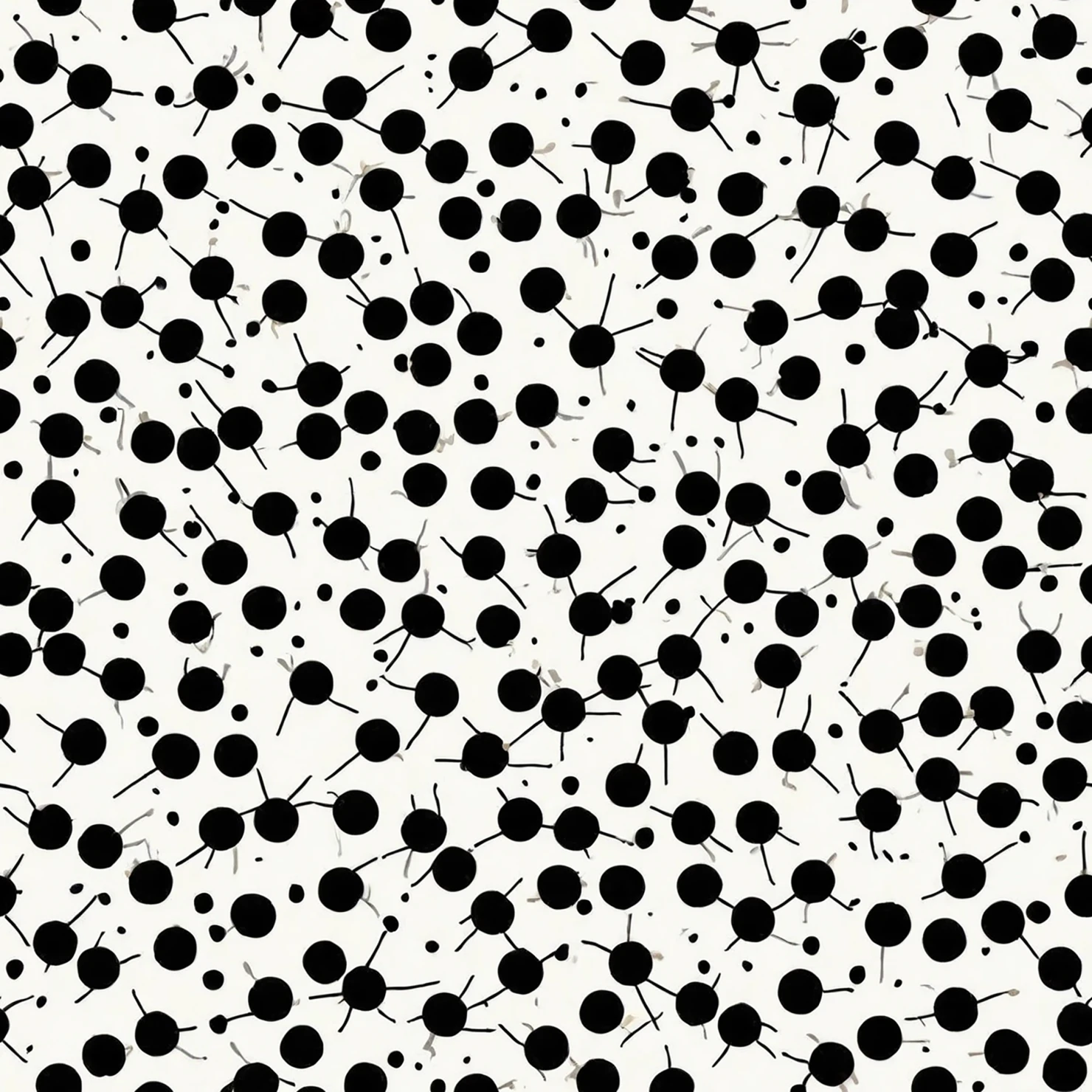 Black dots seamless pattern on a light color background #29170