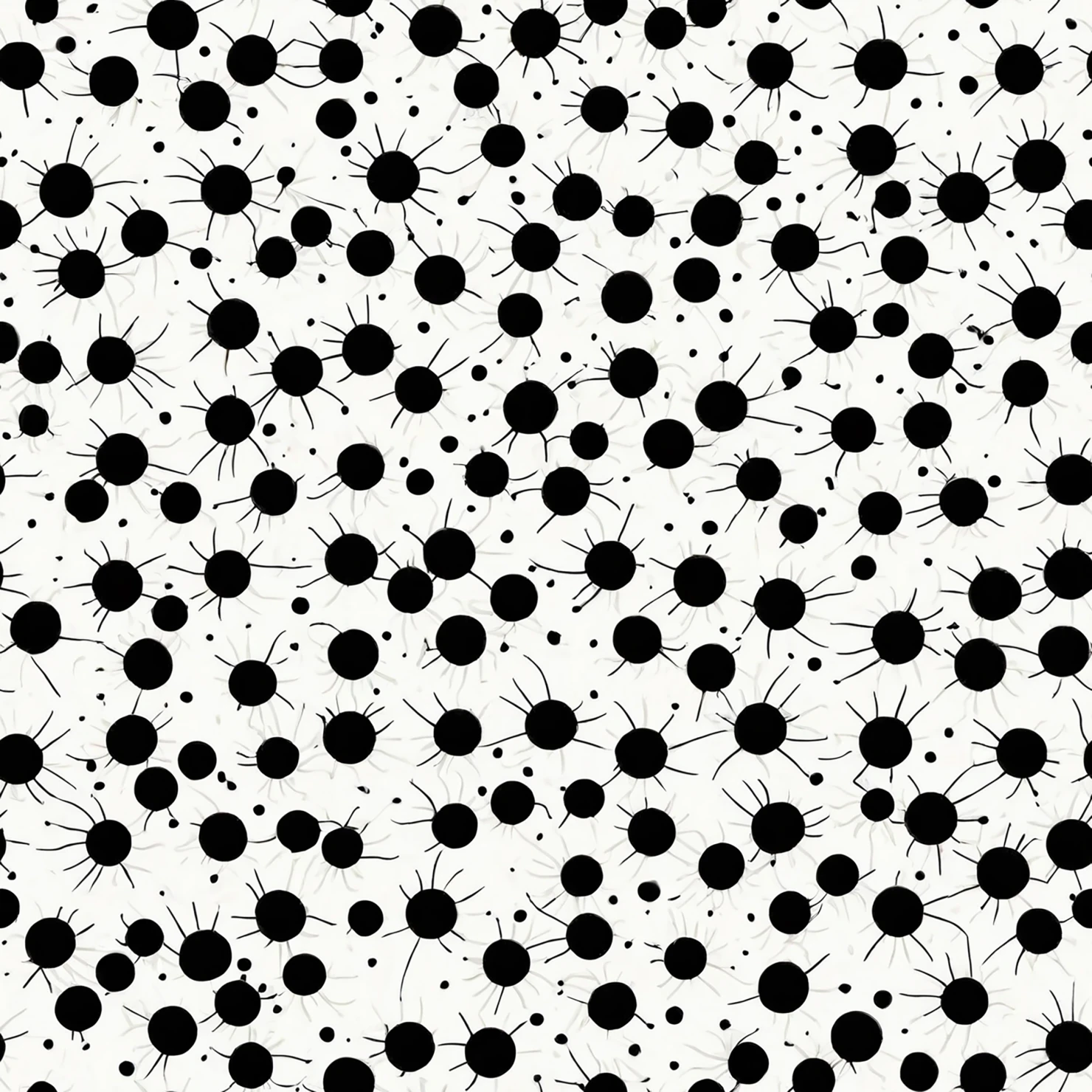 Black dots seamless pattern on a light color background #29210