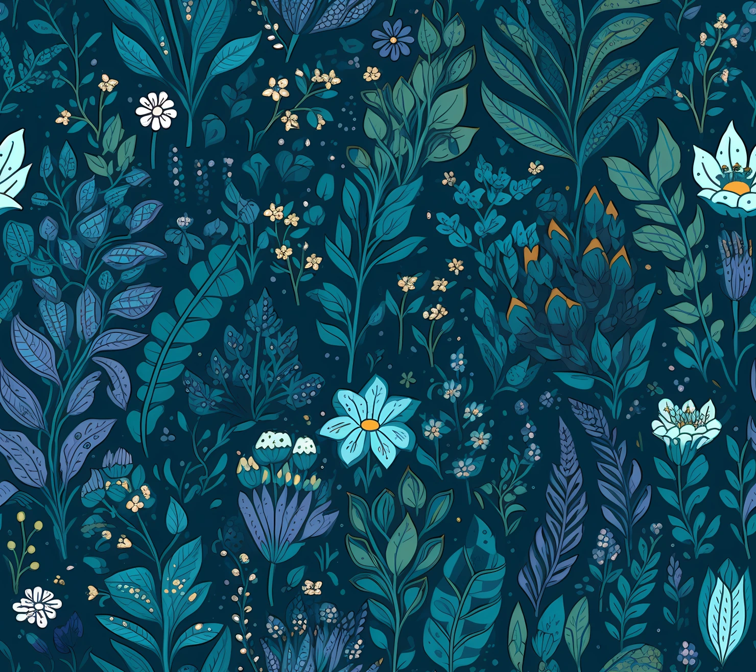 Blue flowers seamless pattern seamless pattern on a background #29246