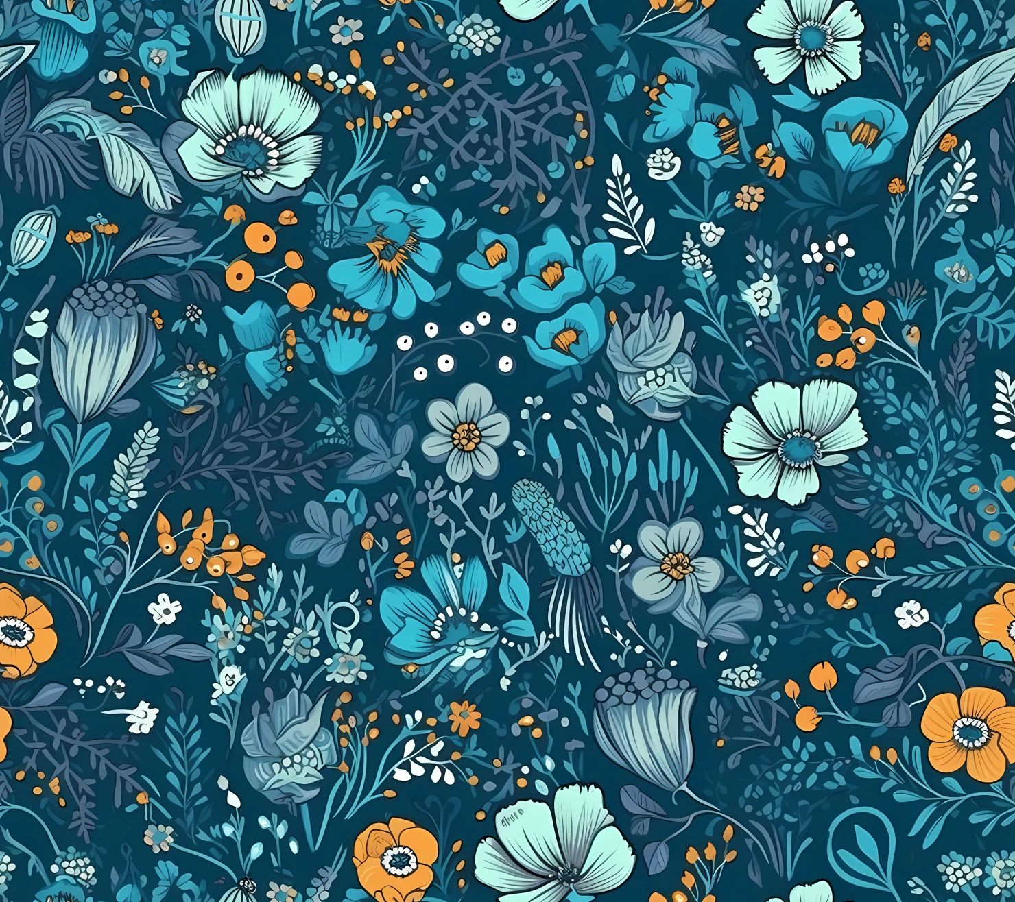 Blue flowers seamless pattern seamless pattern on a background #29252