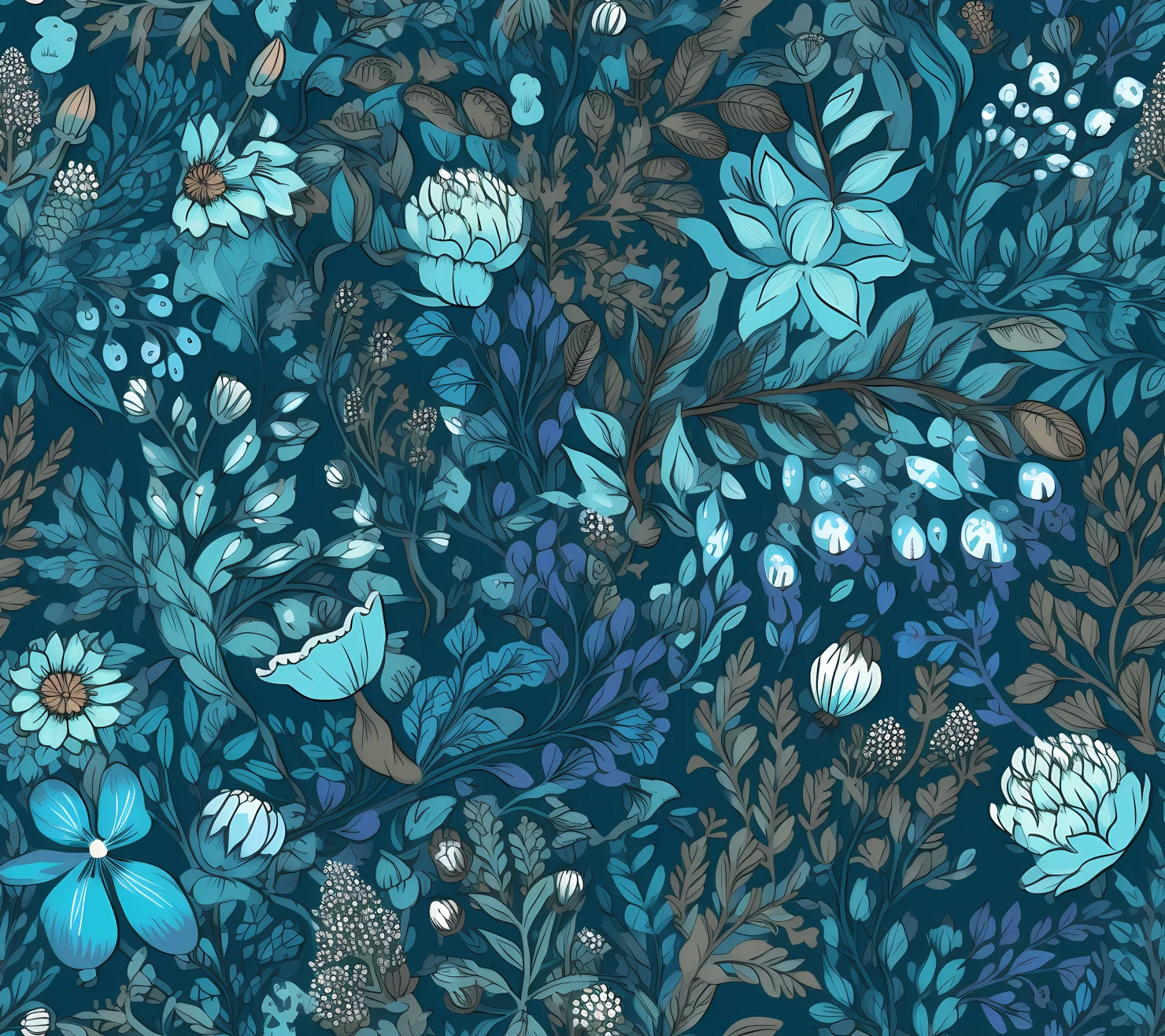 Blue flowers seamless pattern seamless pattern on a background #29255