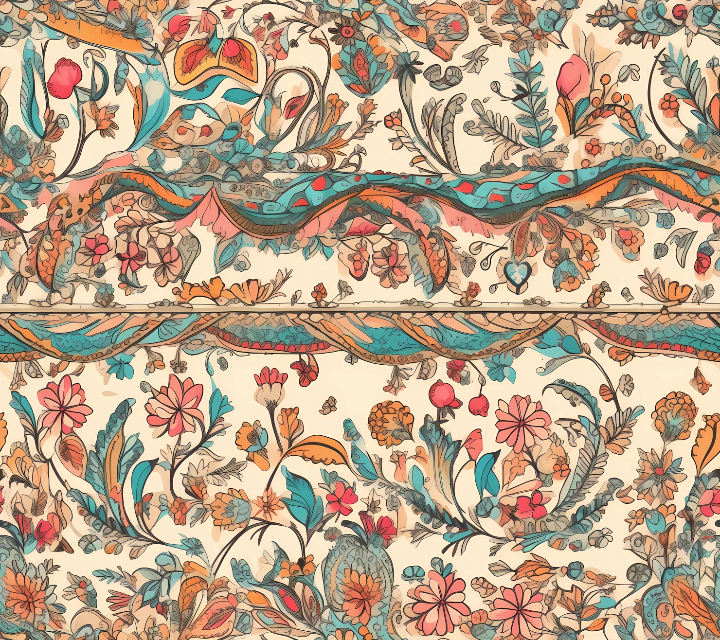 Boho seamless pattern on a light color background #29292