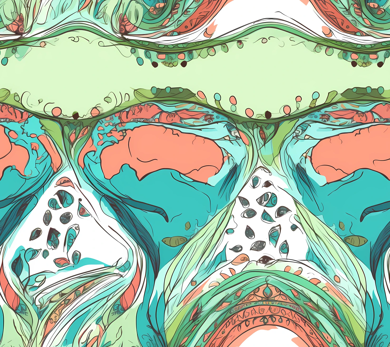 Clear lines boho seamless pattern on a light color background #29303