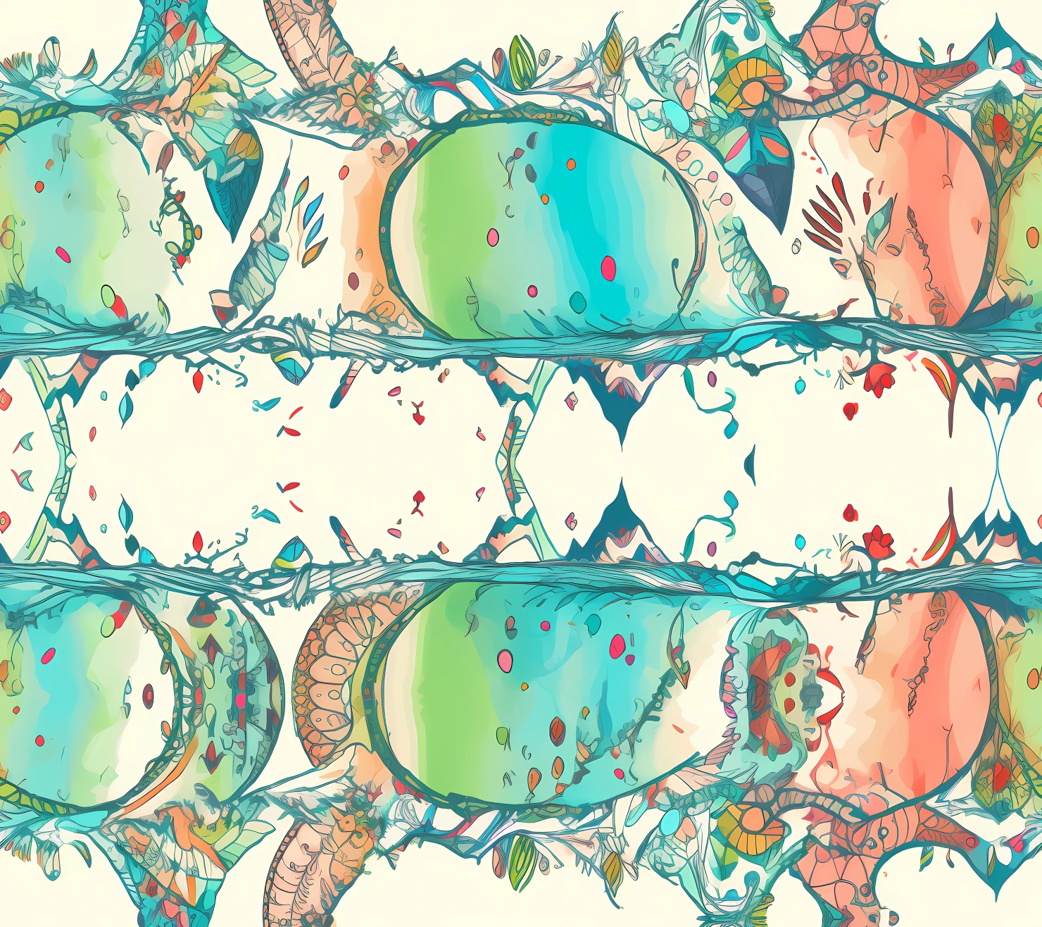 Clear lines boho seamless pattern on a light color background #29307