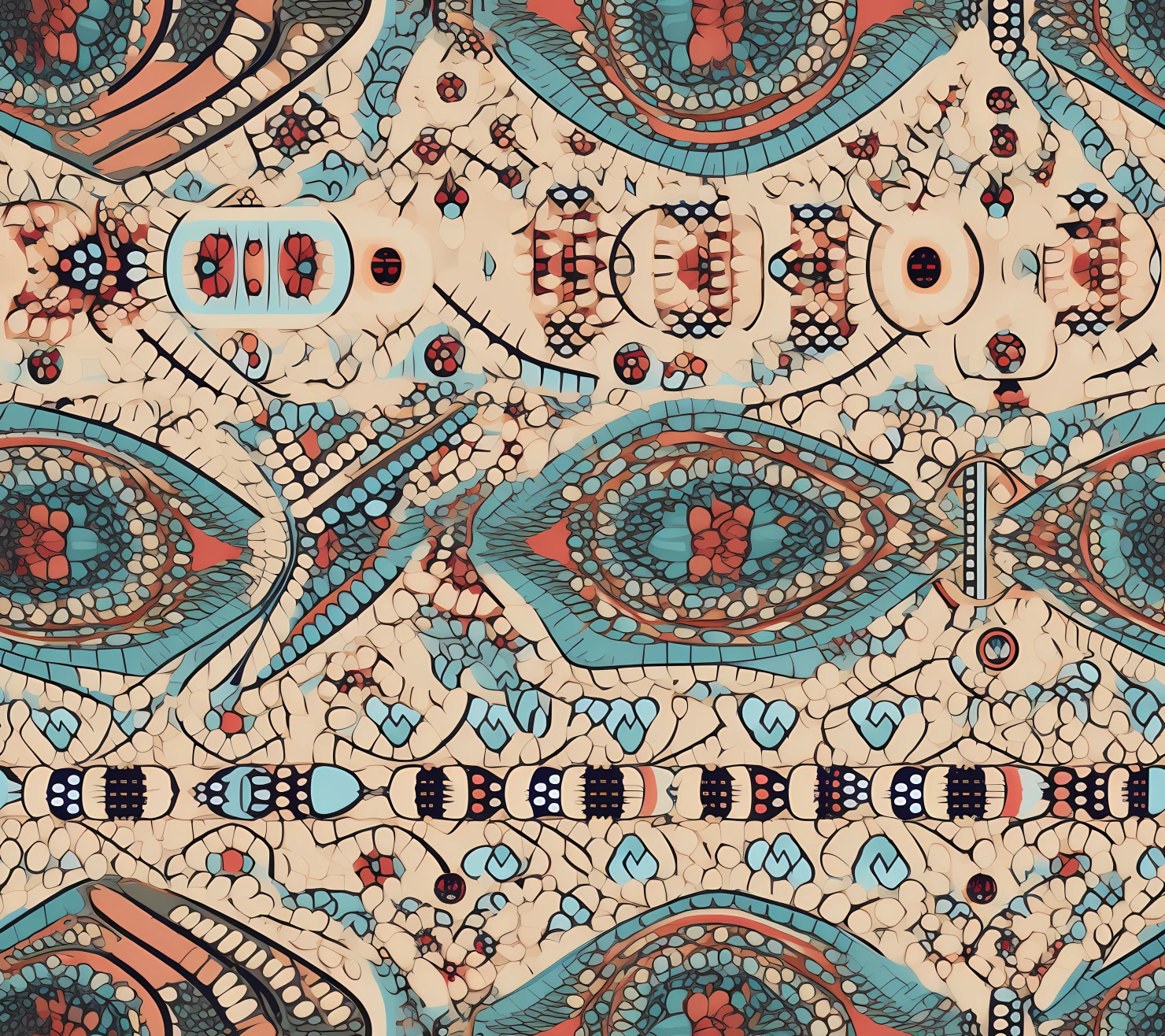Butterfly dot art boho seamless pattern on a light color background #29381