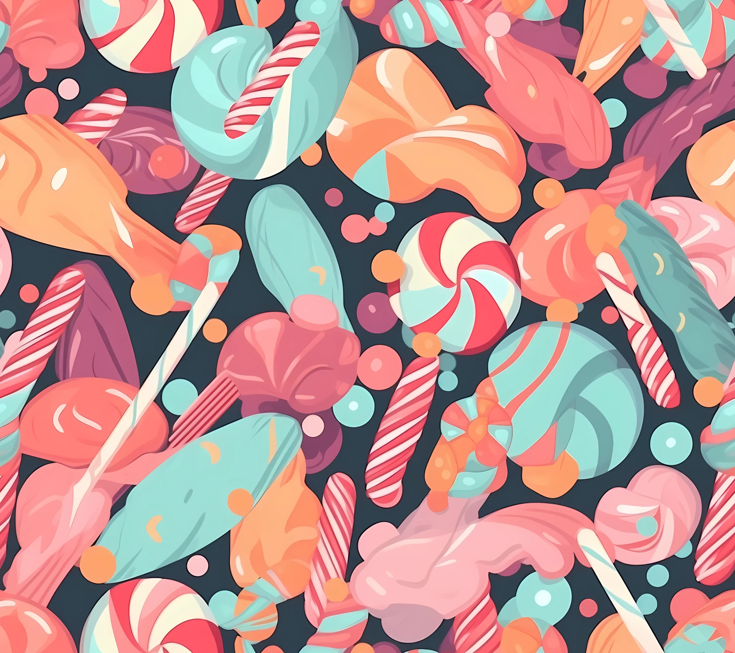 Candy seamless pattern on a light color background #29414