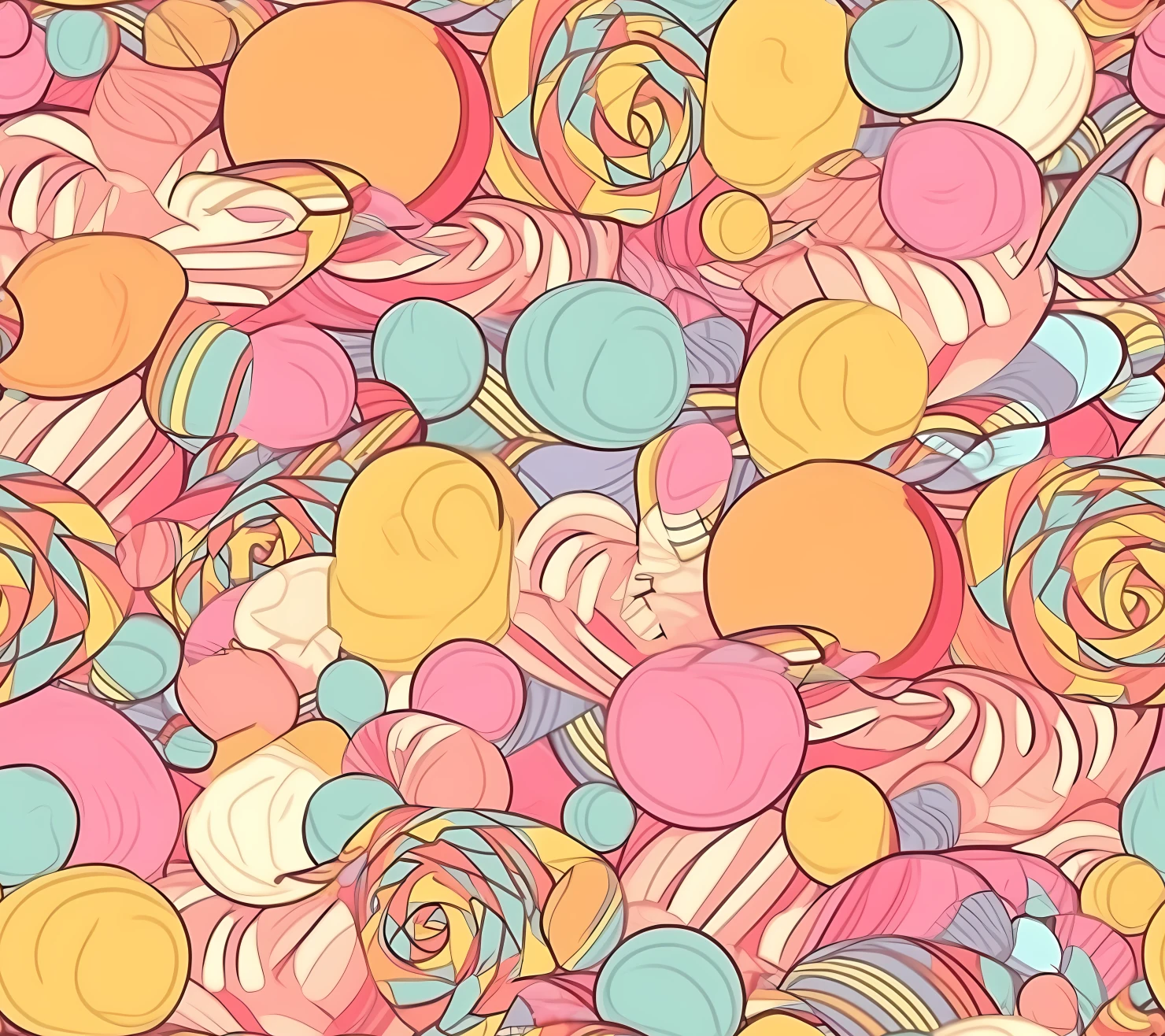 Candy seamless pattern on a light color background #29422