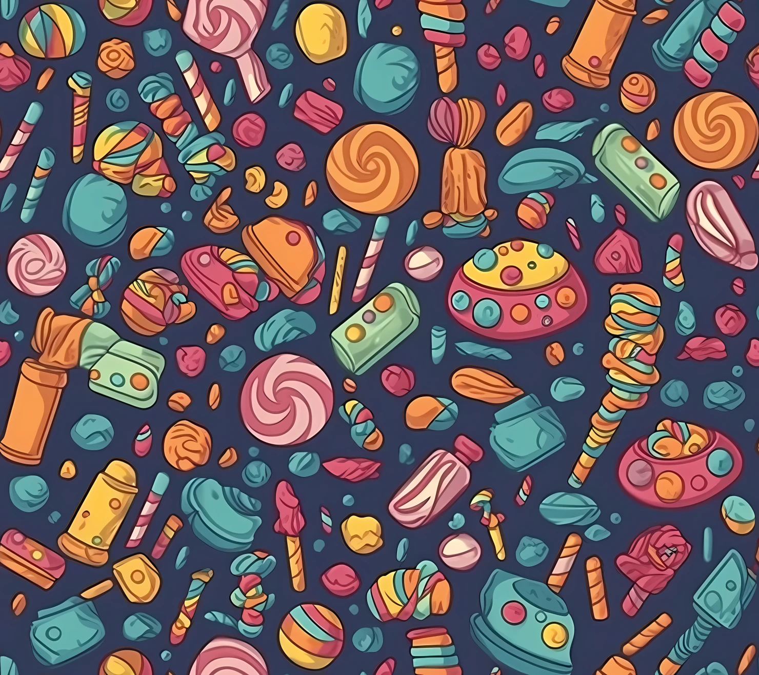 Candy seamless pattern on a light color background #29428