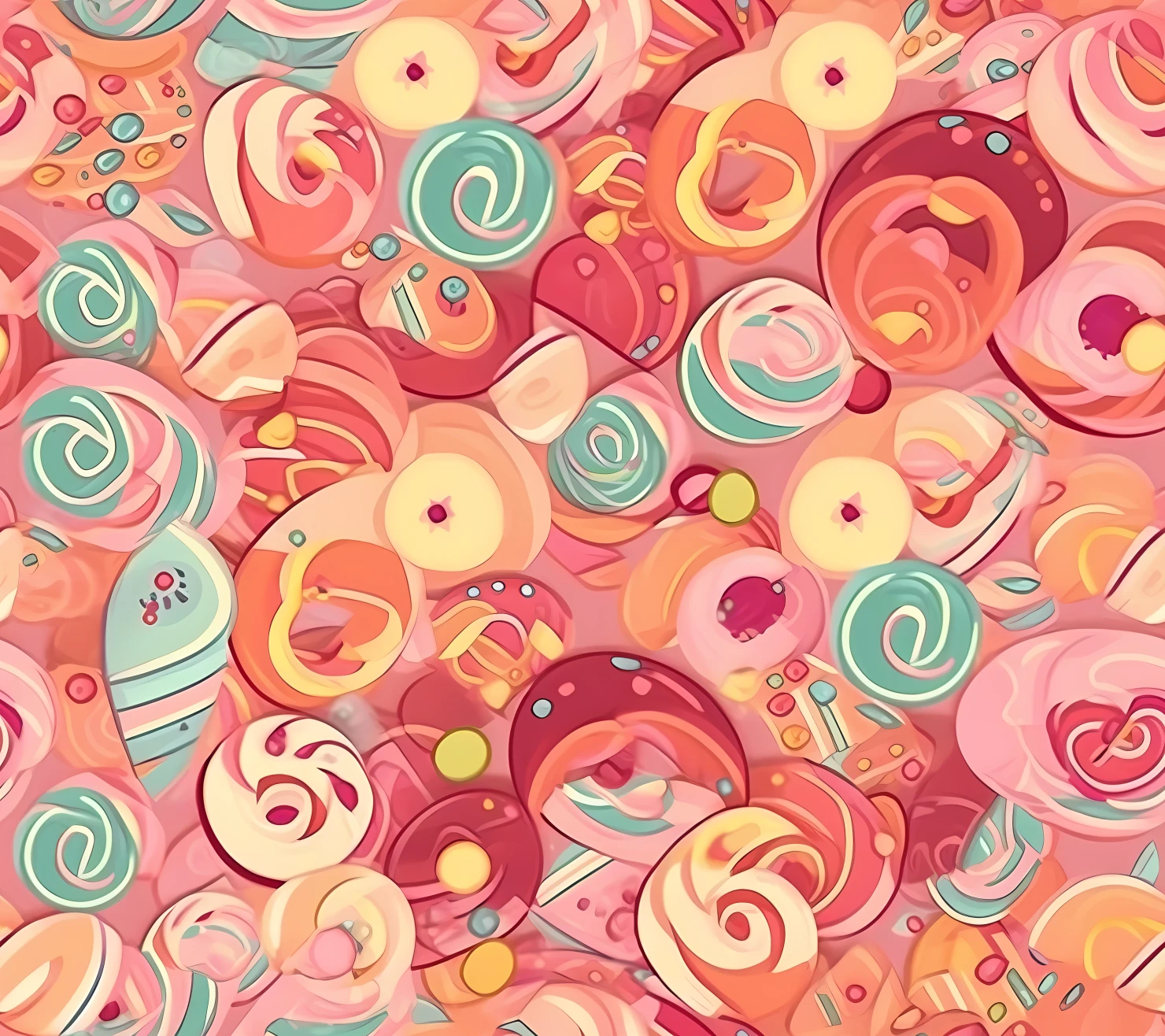 Candy seamless pattern on a light color background #29439
