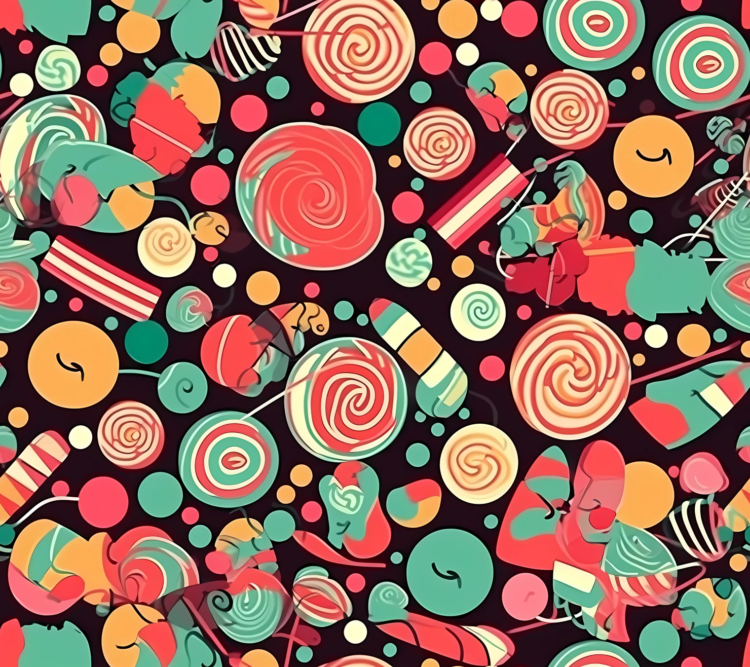 Candy seamless pattern on a light color background #29443