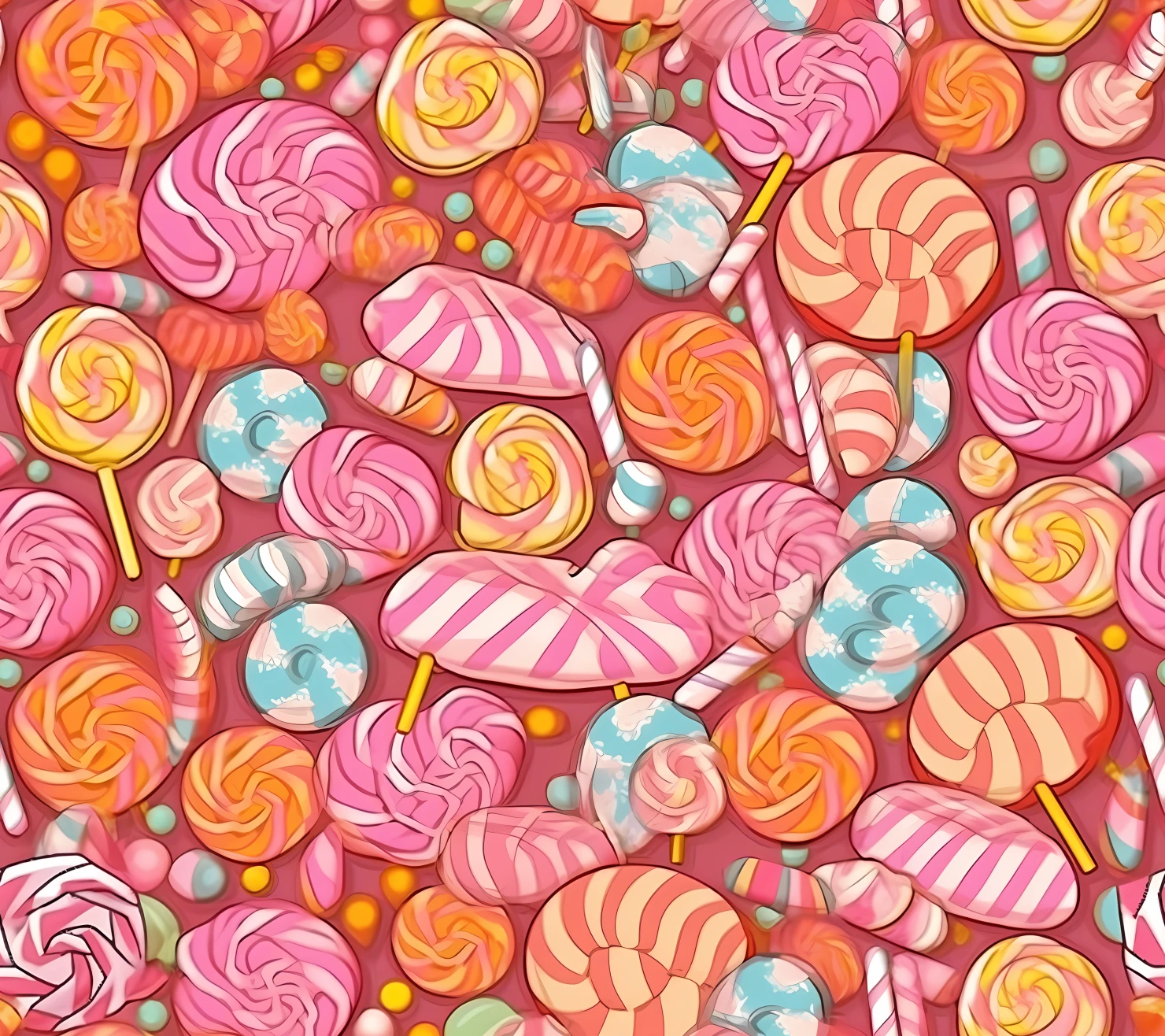Candy seamless pattern on a light color background #29447