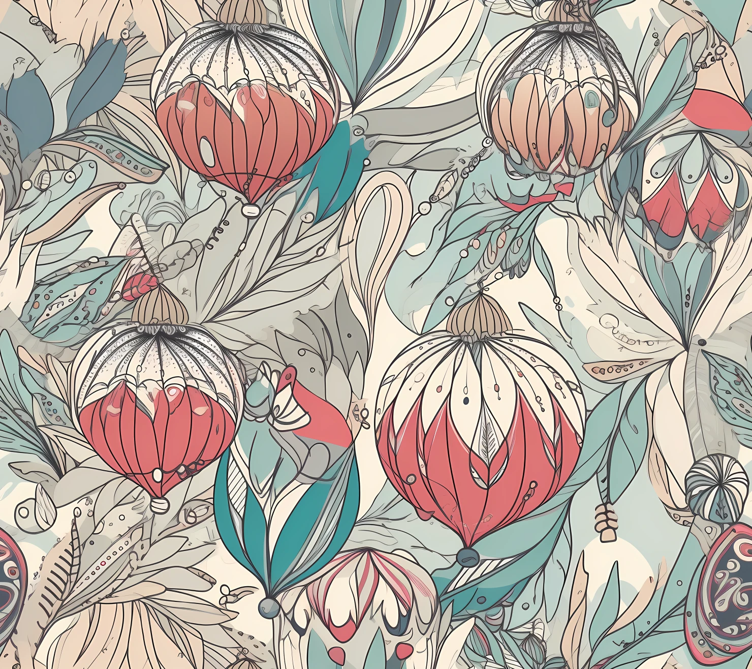 Christmas seamless pattern on a light color background #29470