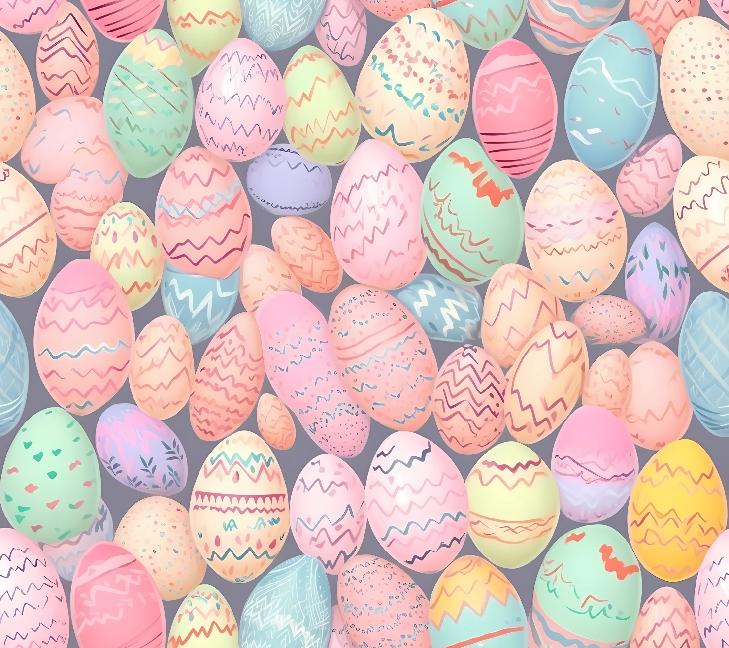 Colorful Easter eggs seamless pattern on a light color background #29503
