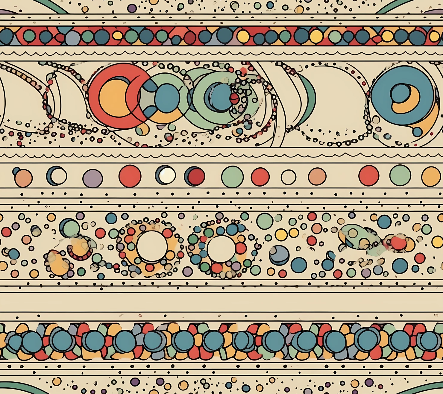 Dot art boho seamless pattern on a light color background #29699