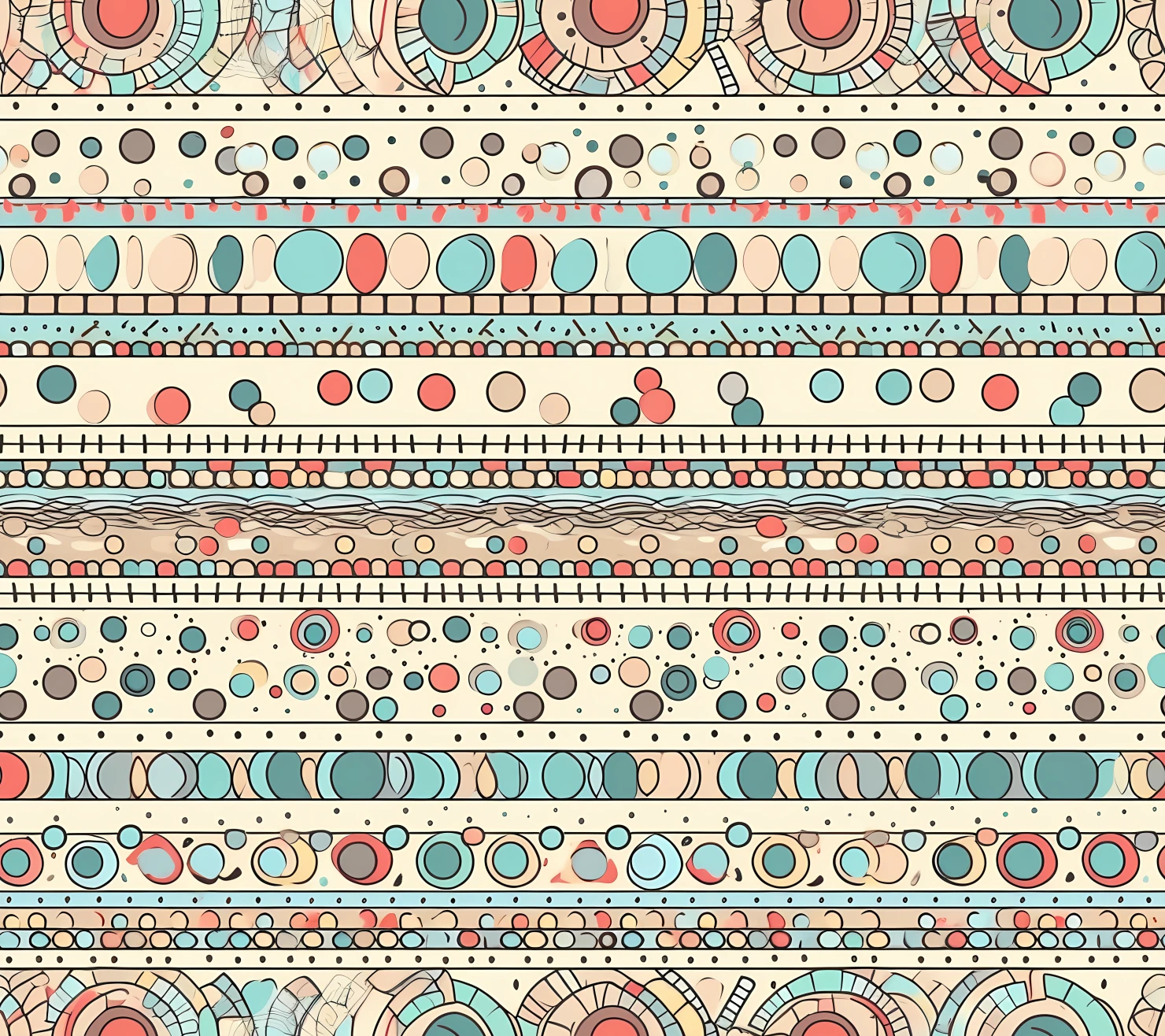 Dot art boho seamless pattern on a light color background #29700