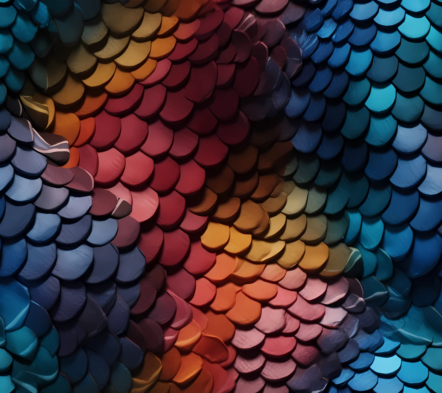 Dragon scales seamless pattern on a light color background #29703
