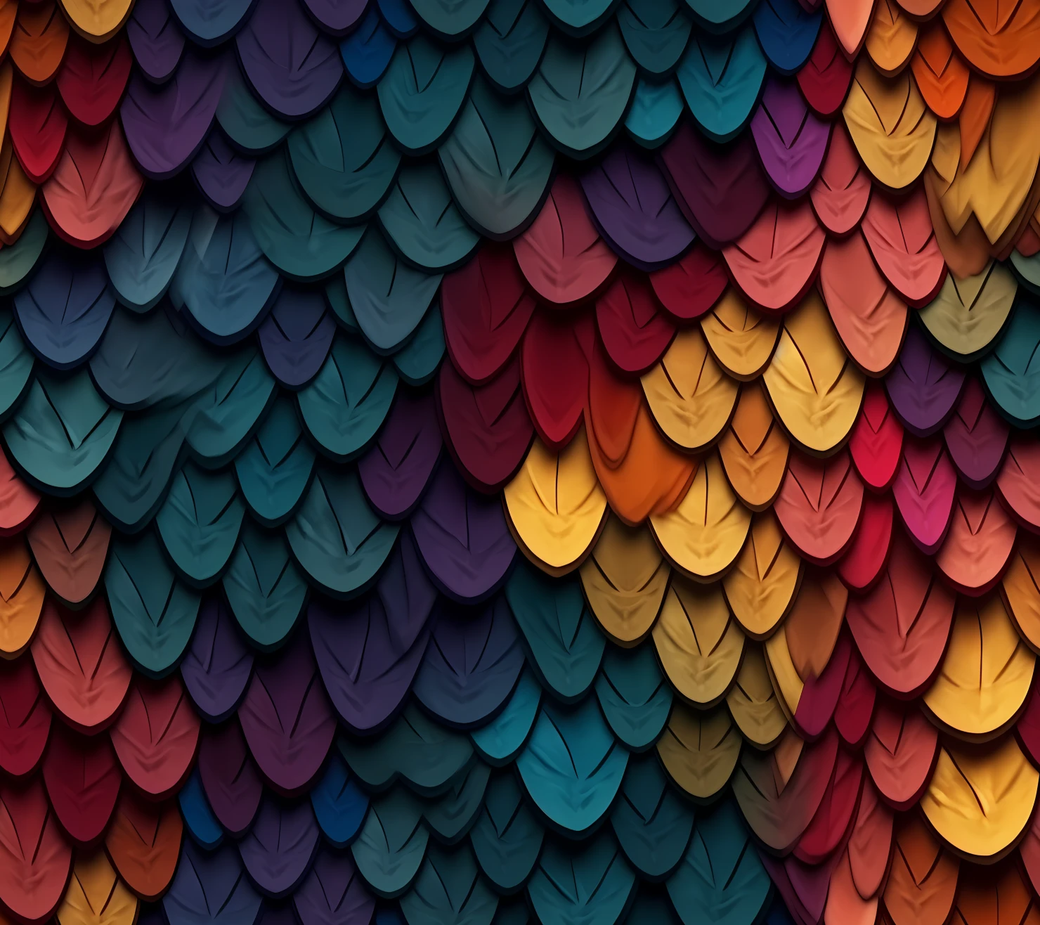 Dragon scales seamless pattern on a light color background #29704