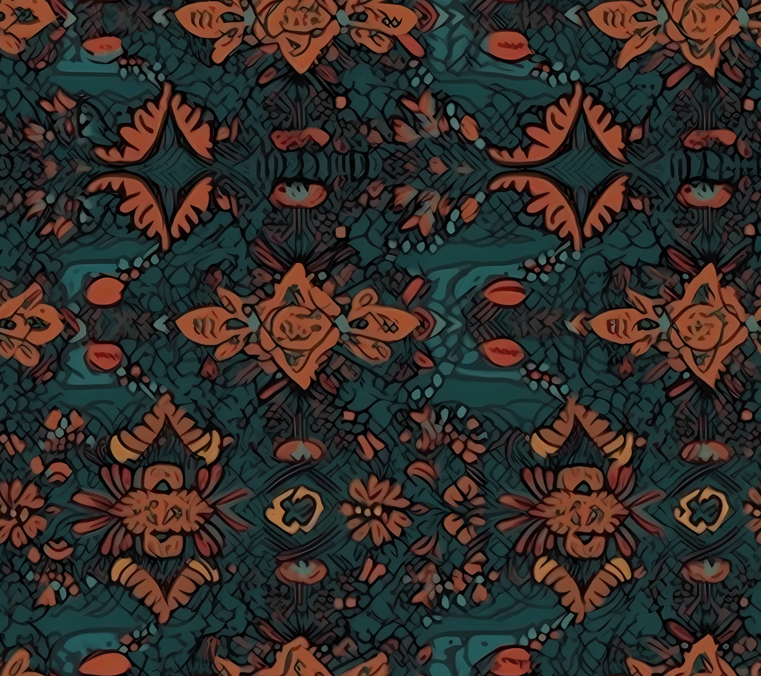 Embroidered mix flowe seamless pattern on a light color background #29739