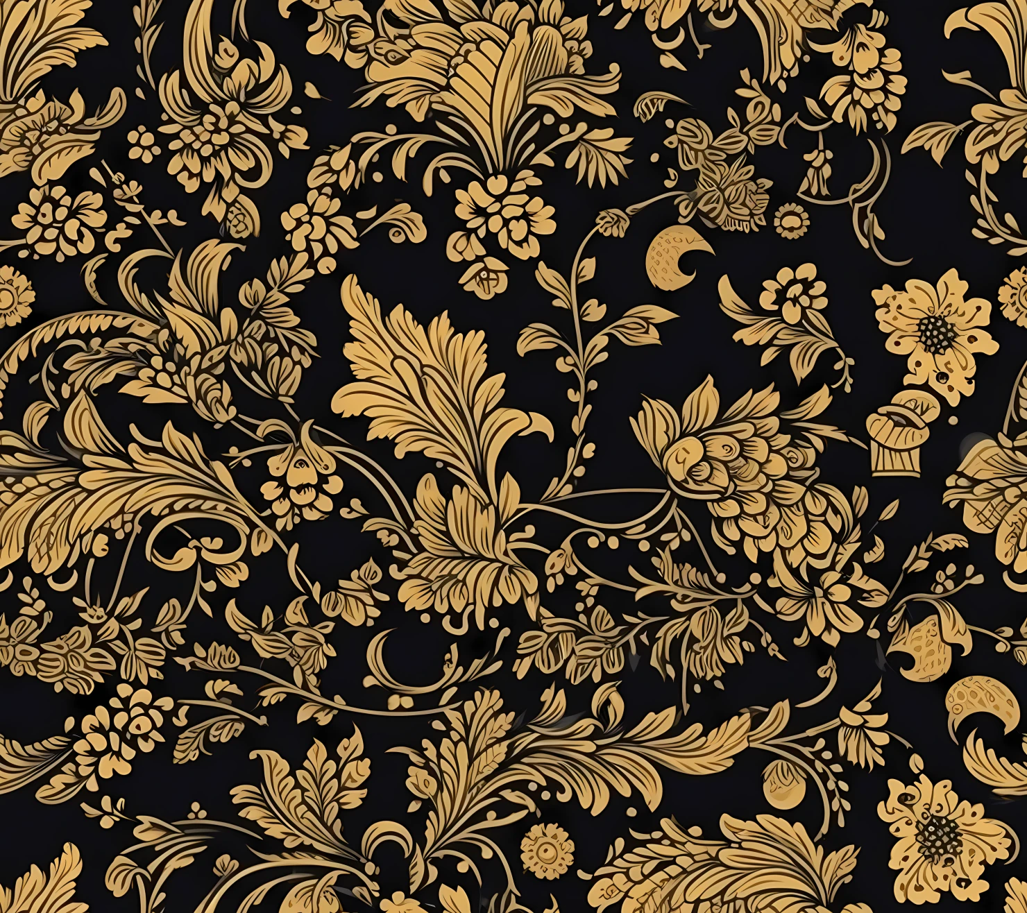 Gold flowers seamless pattern on a light color background #29768