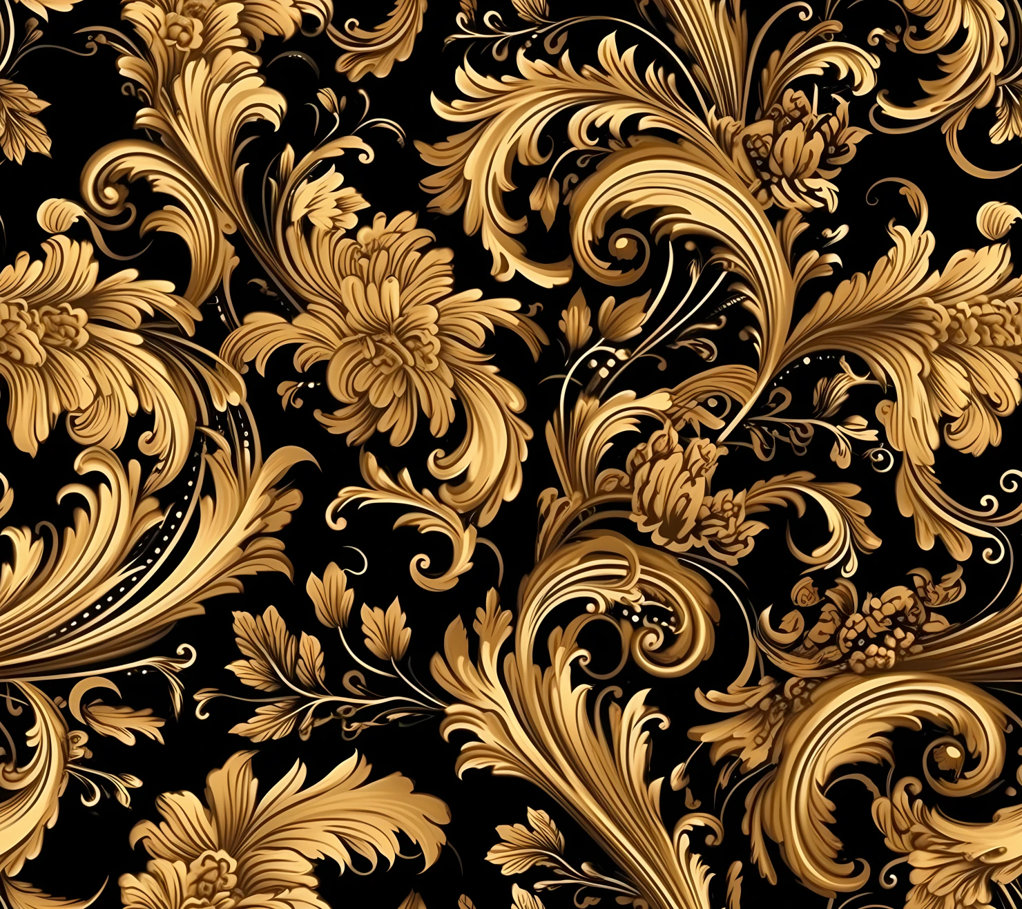 Gold flowers seamless pattern on a light color background #29780