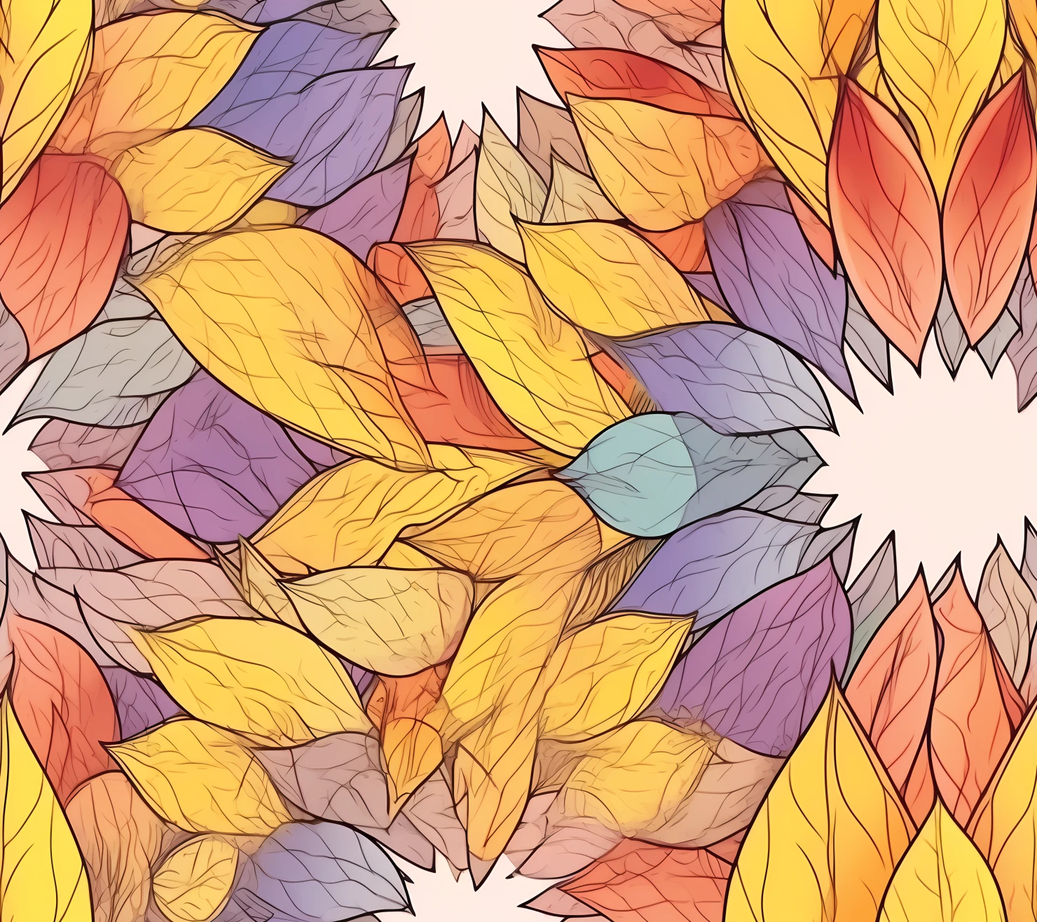 Sunflower boho seamless pattern on a light color background #29874