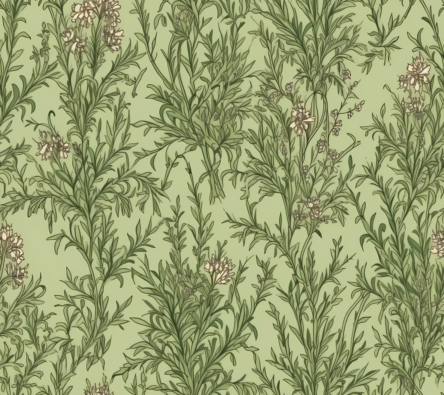 Hemp plants seamless pattern on a light color background #29930