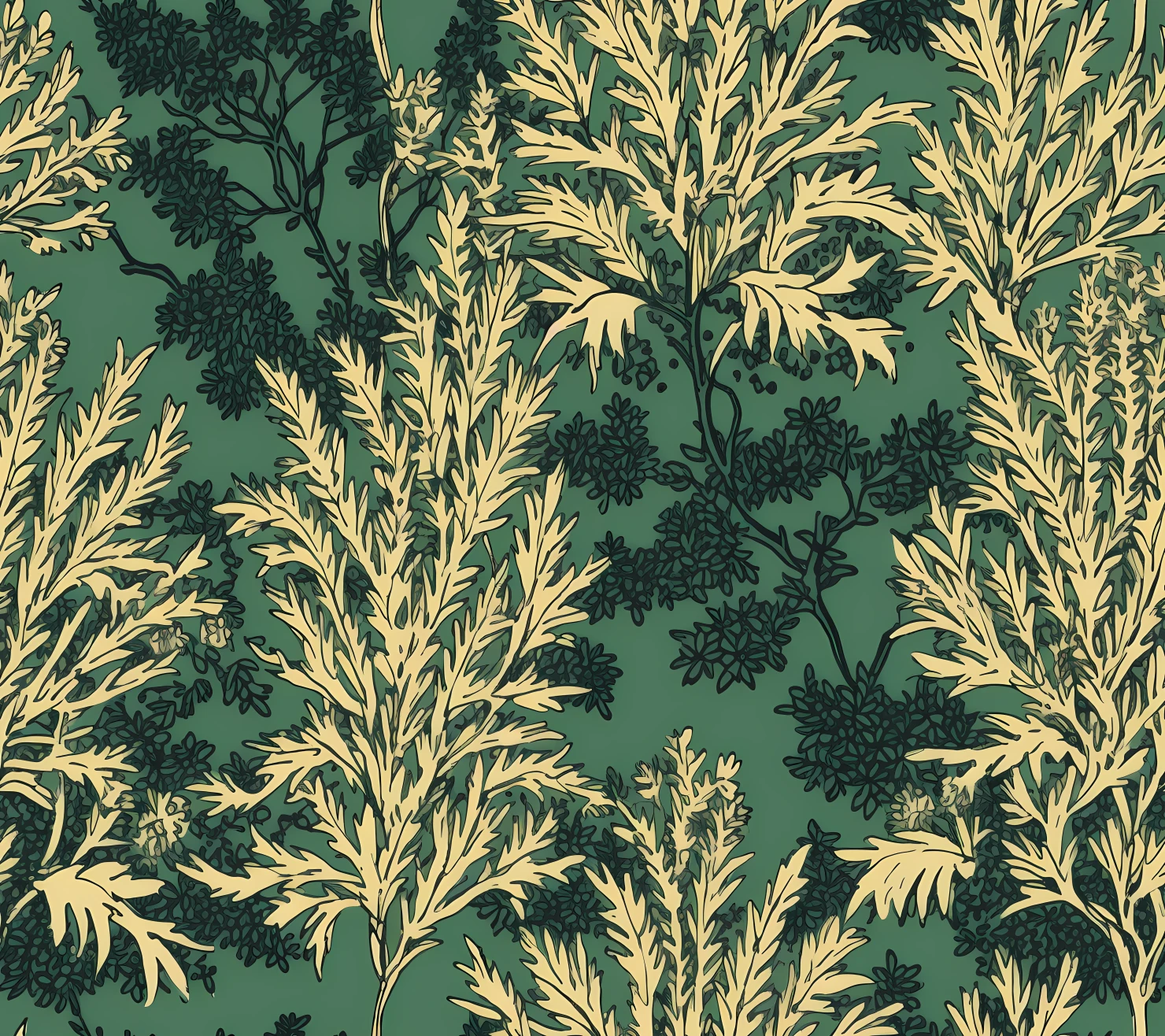 Hemp plants seamless pattern on a light color background #29931