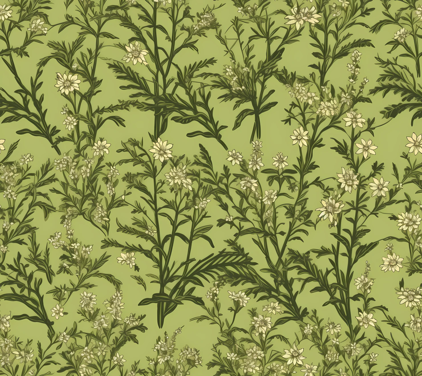 Hemp plants seamless pattern on a light color background #29937