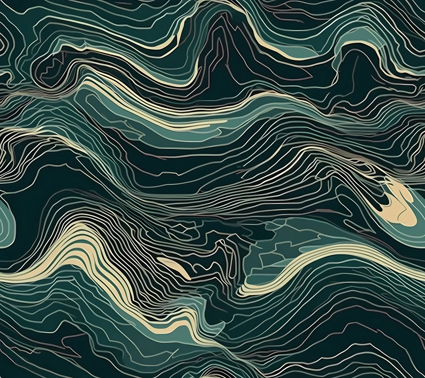 Line topographic seamless pattern on a light color background #30047