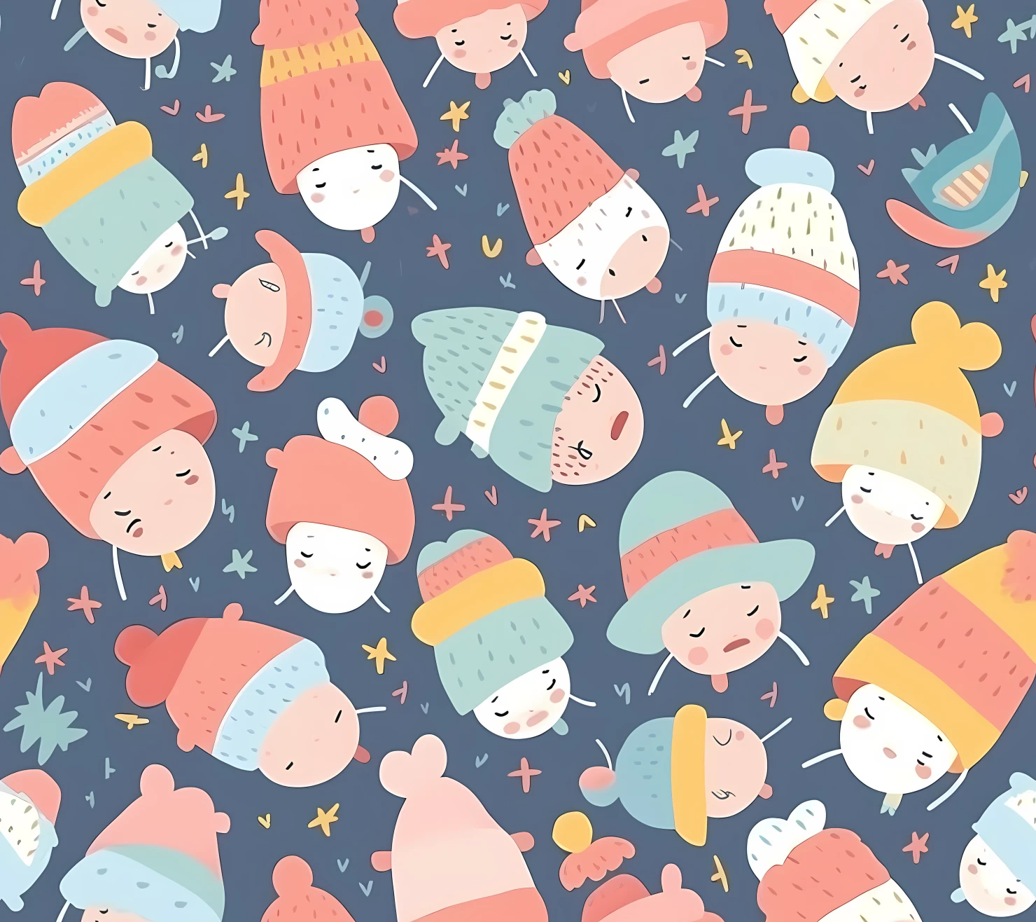 New born baby boho seamless pattern on a light color background #30126