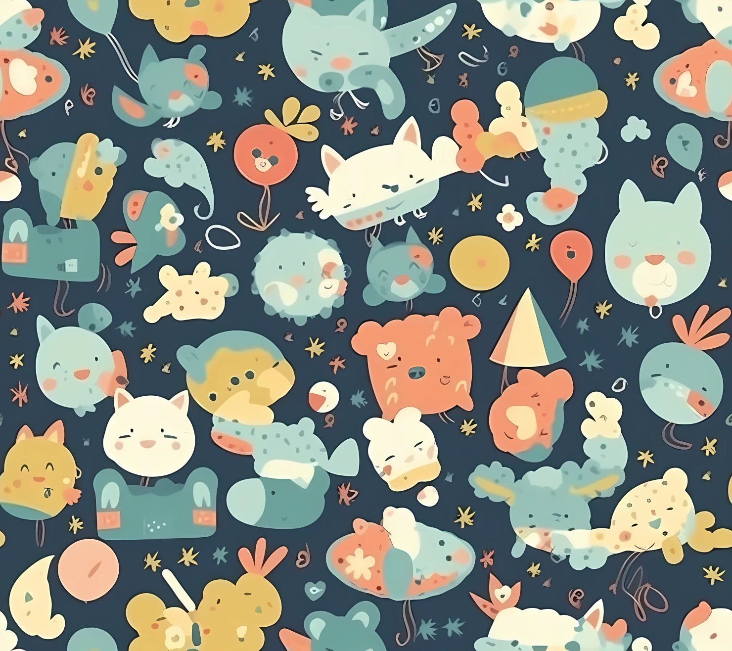 New born baby boho seamless pattern on a light color background #30129