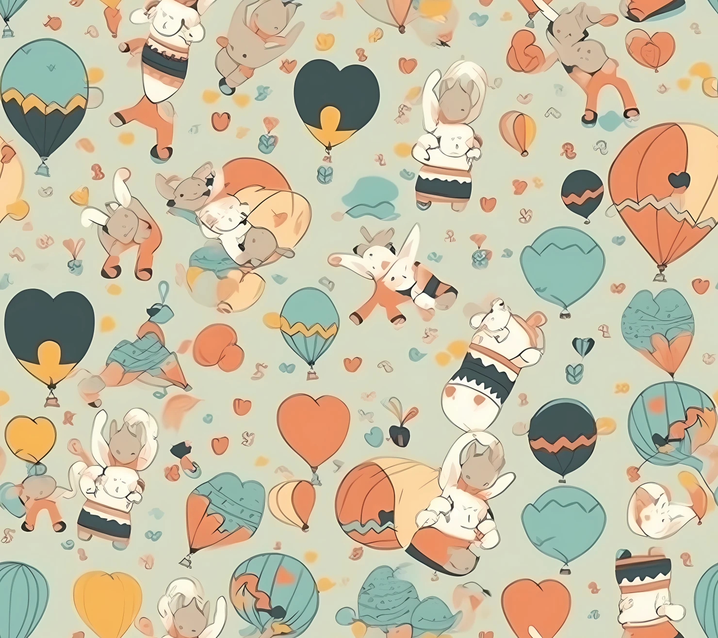 New born baby boho seamless pattern on a light color background #30137