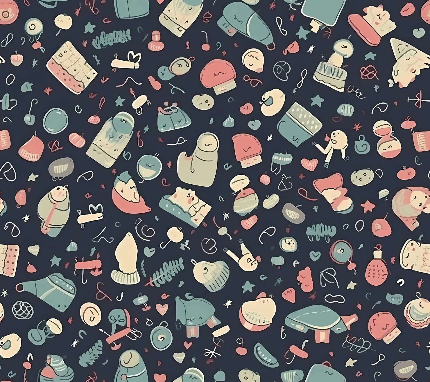 New born baby boho seamless pattern on a light color background #30150