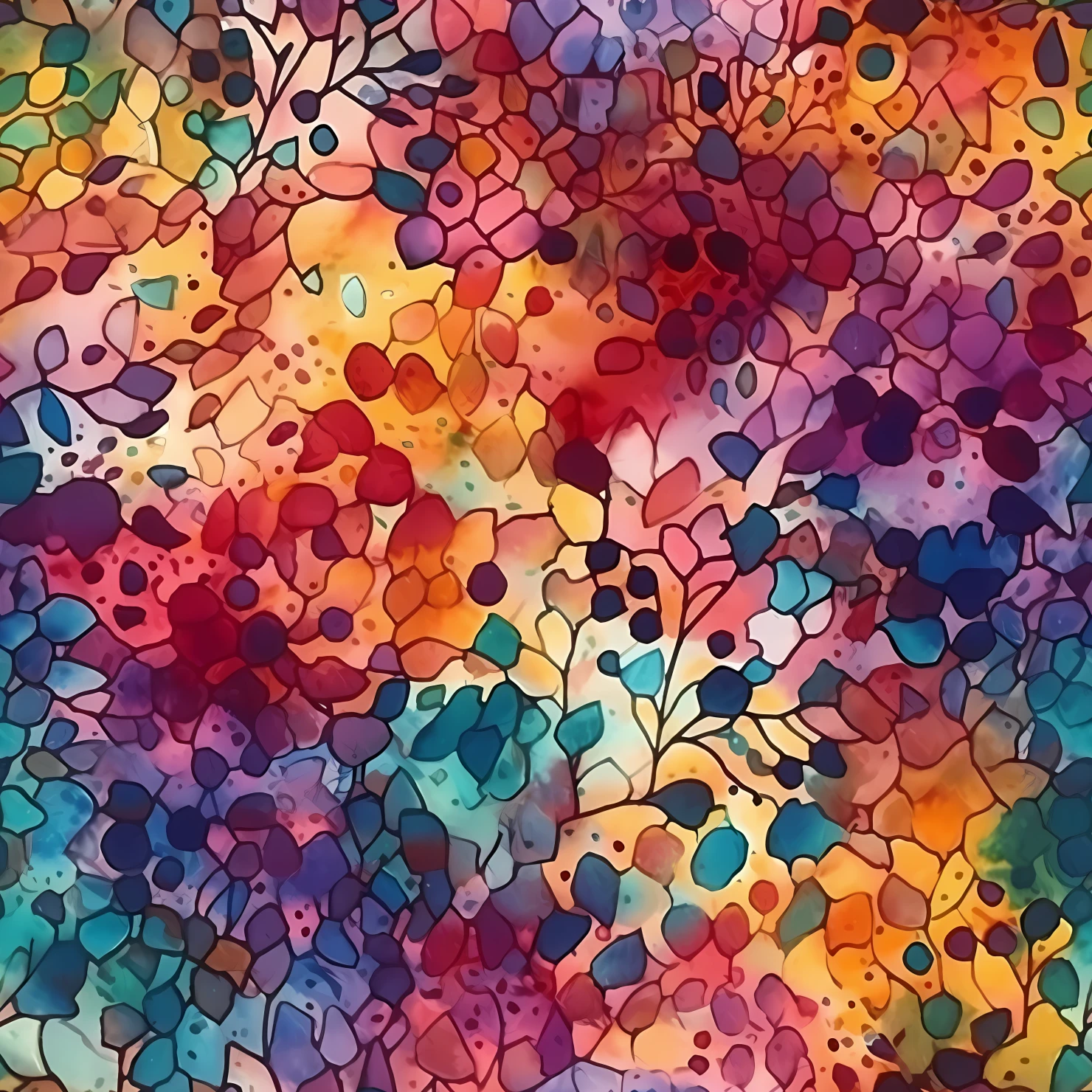 Watercolor seamless pattern on a light color background #30176