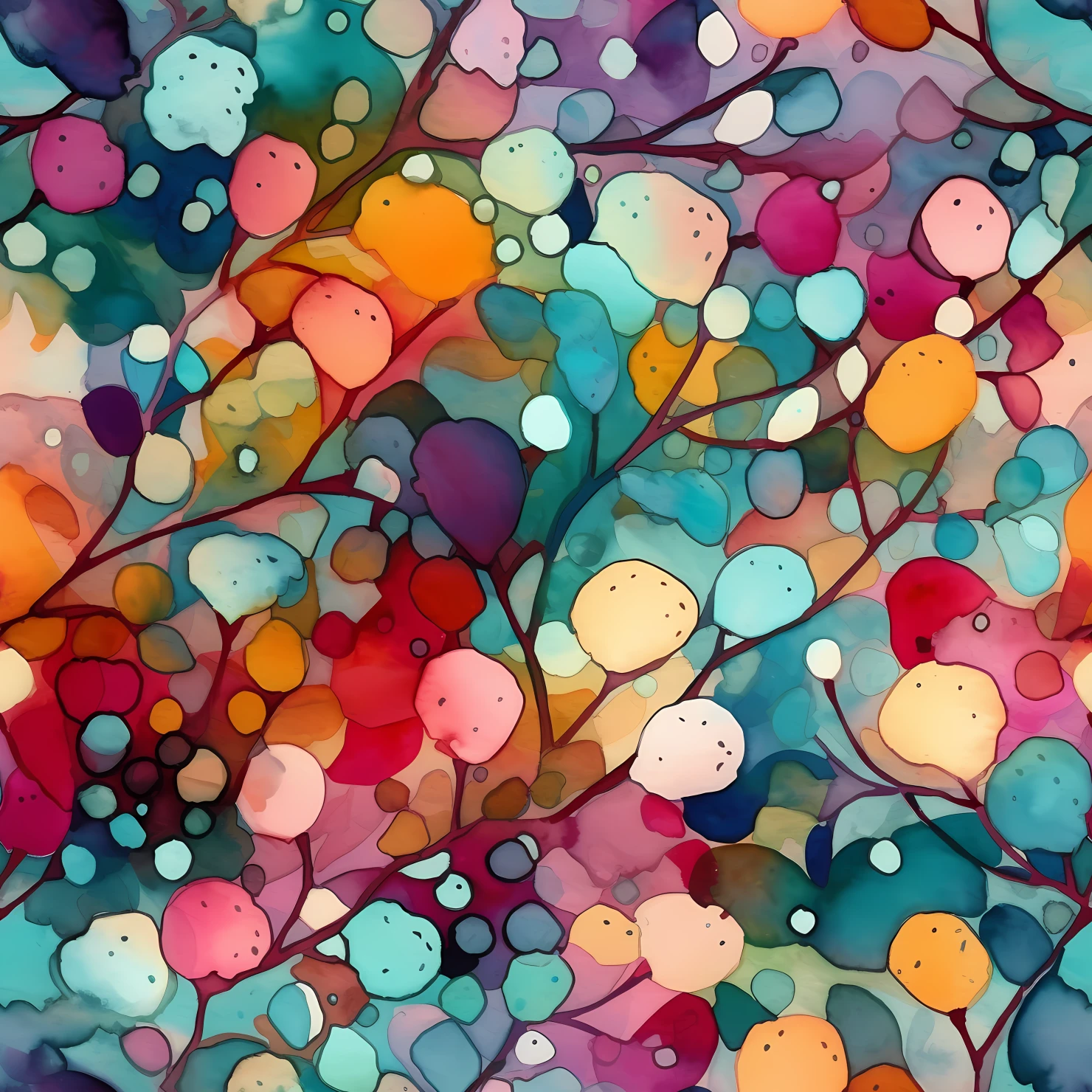 Watercolor seamless pattern on a light color background #30179