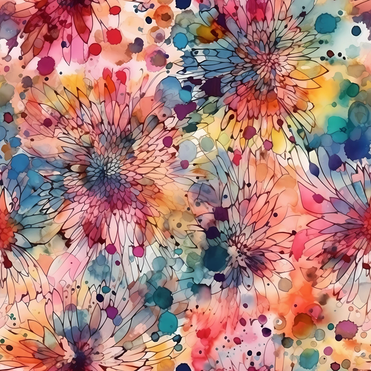 Watercolor seamless pattern on a light color background #30180