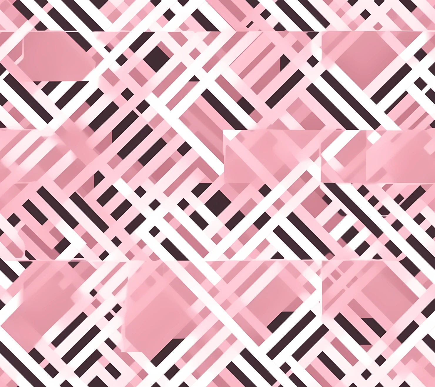 Pink and white square lines boho seamless pattern on a light color background #30205