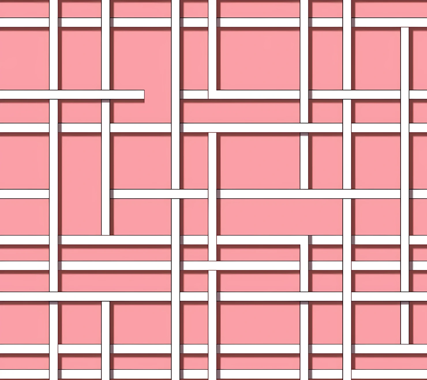 Pink and white square lines boho seamless pattern on a light color background #30206