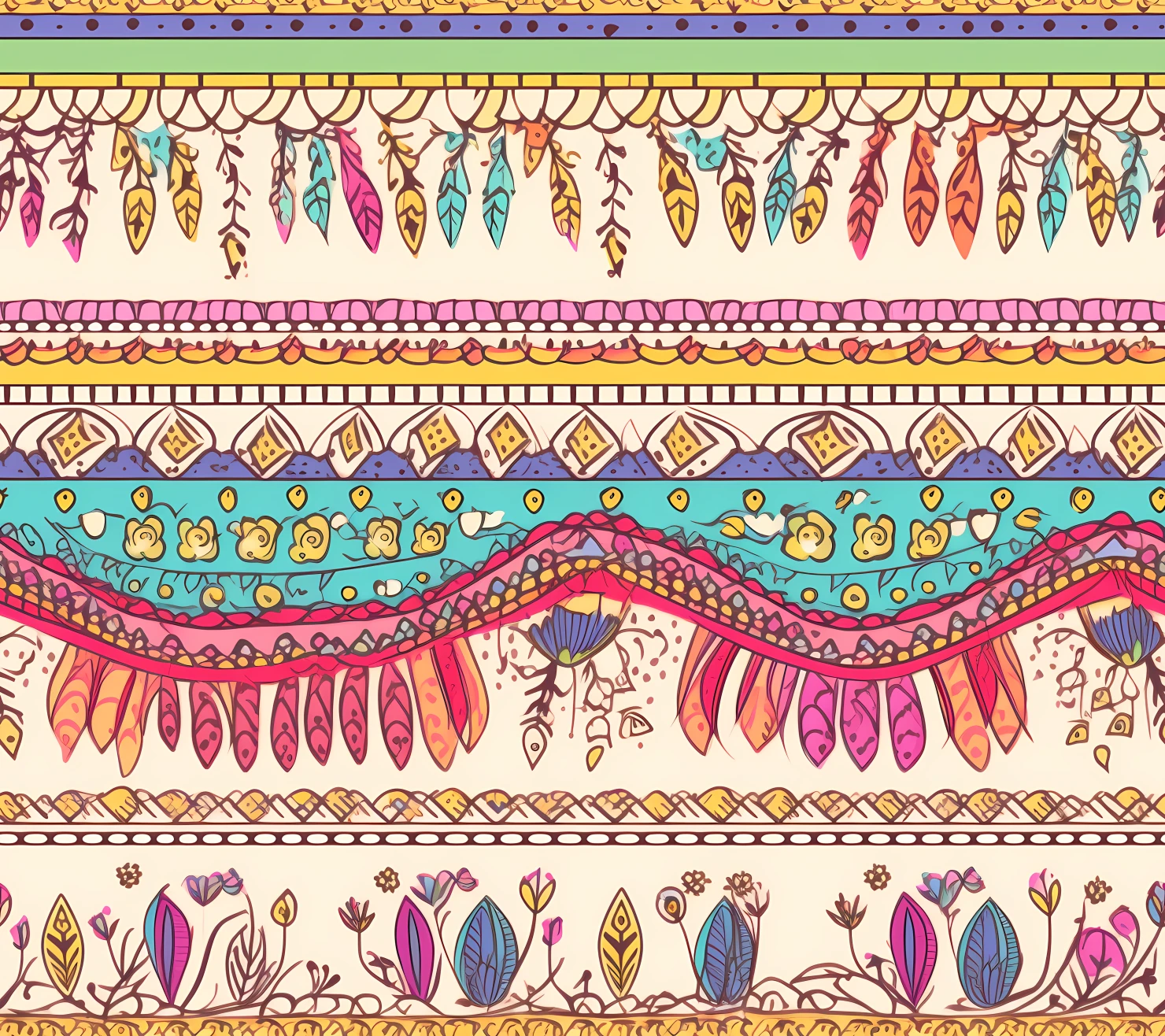 Rainbow seamless pattern on a light color background #30224