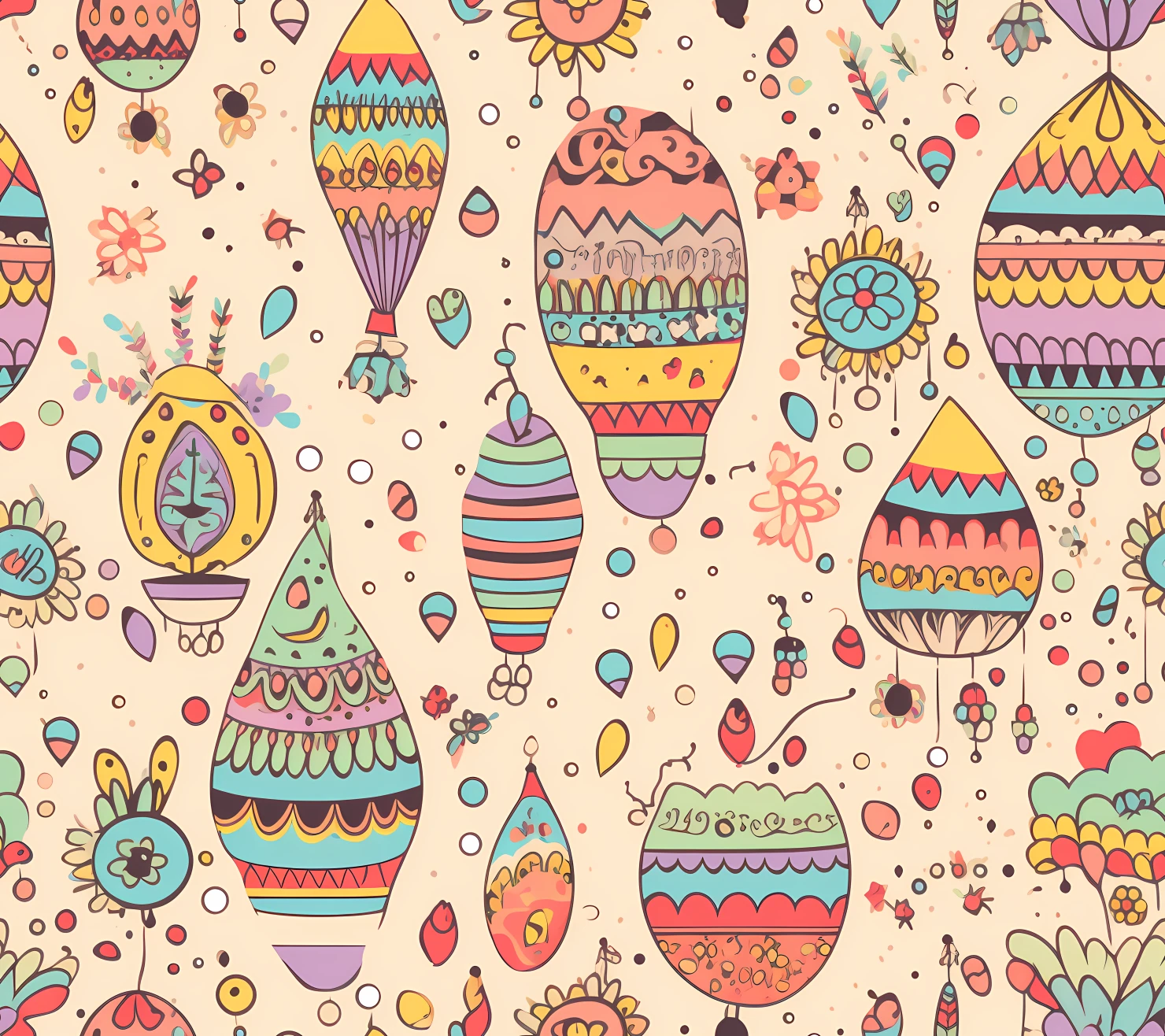 Rainbow seamless pattern on a light color background #30226