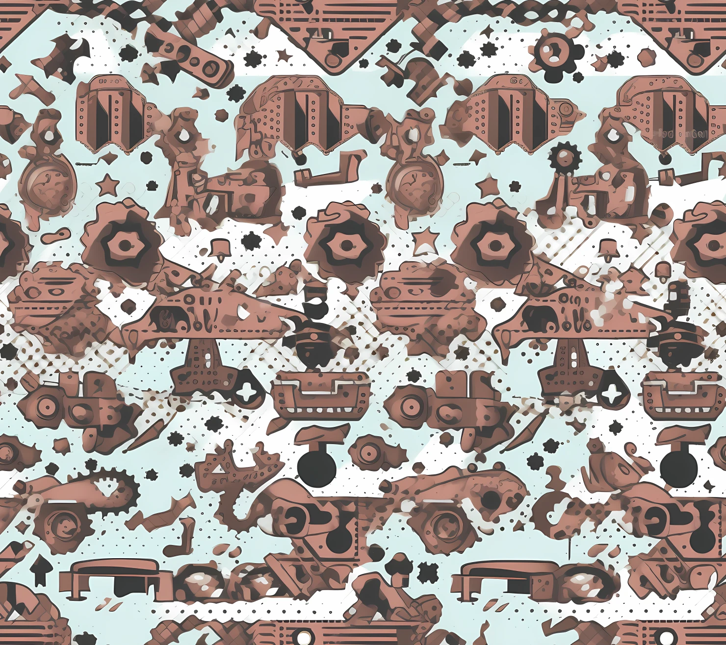 Steampunk seamless pattern on a light color background #30228