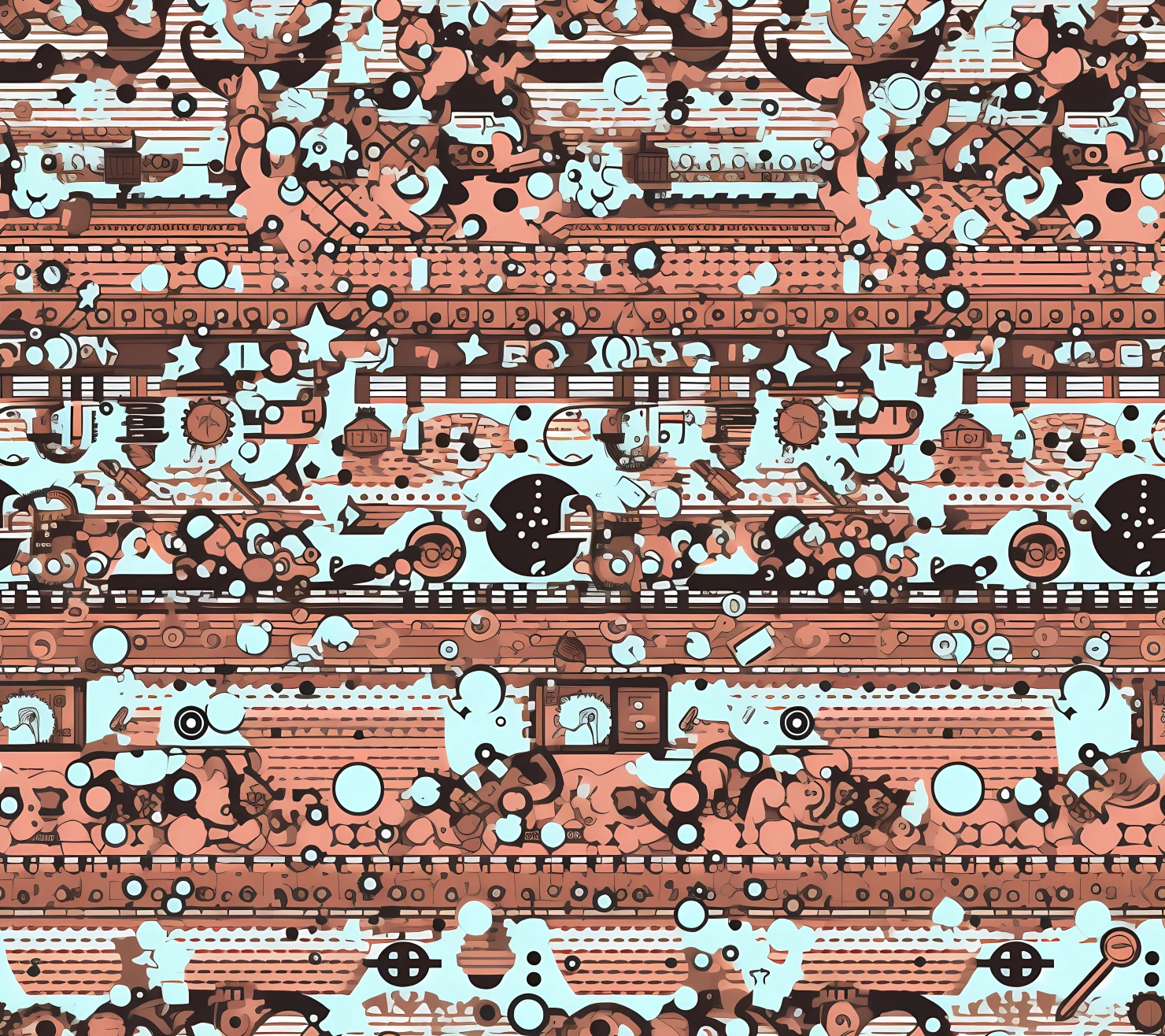 Steampunk seamless pattern on a light color background #30229