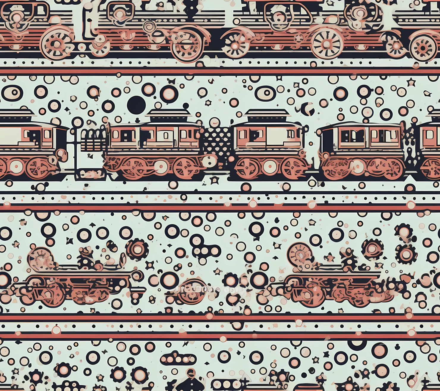 Steampunk seamless pattern on a light color background #30231