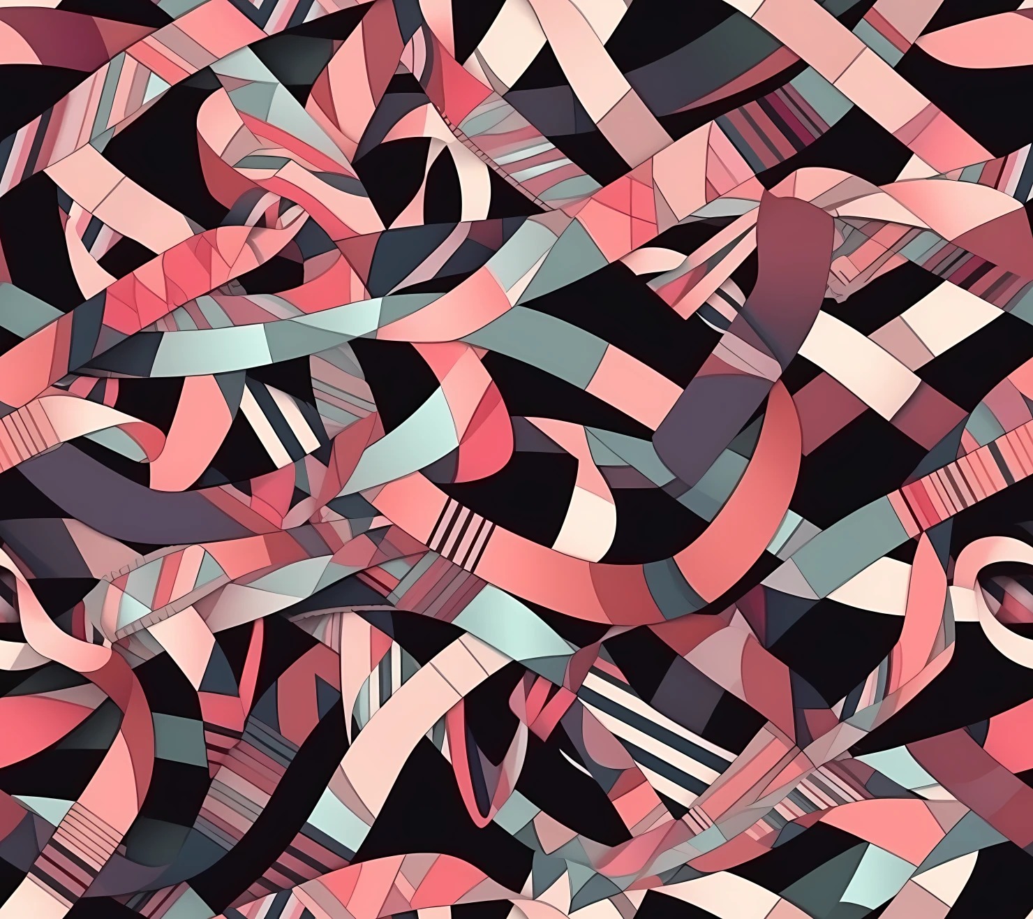 Ribbon bow seamless pattern on a light color background #30241