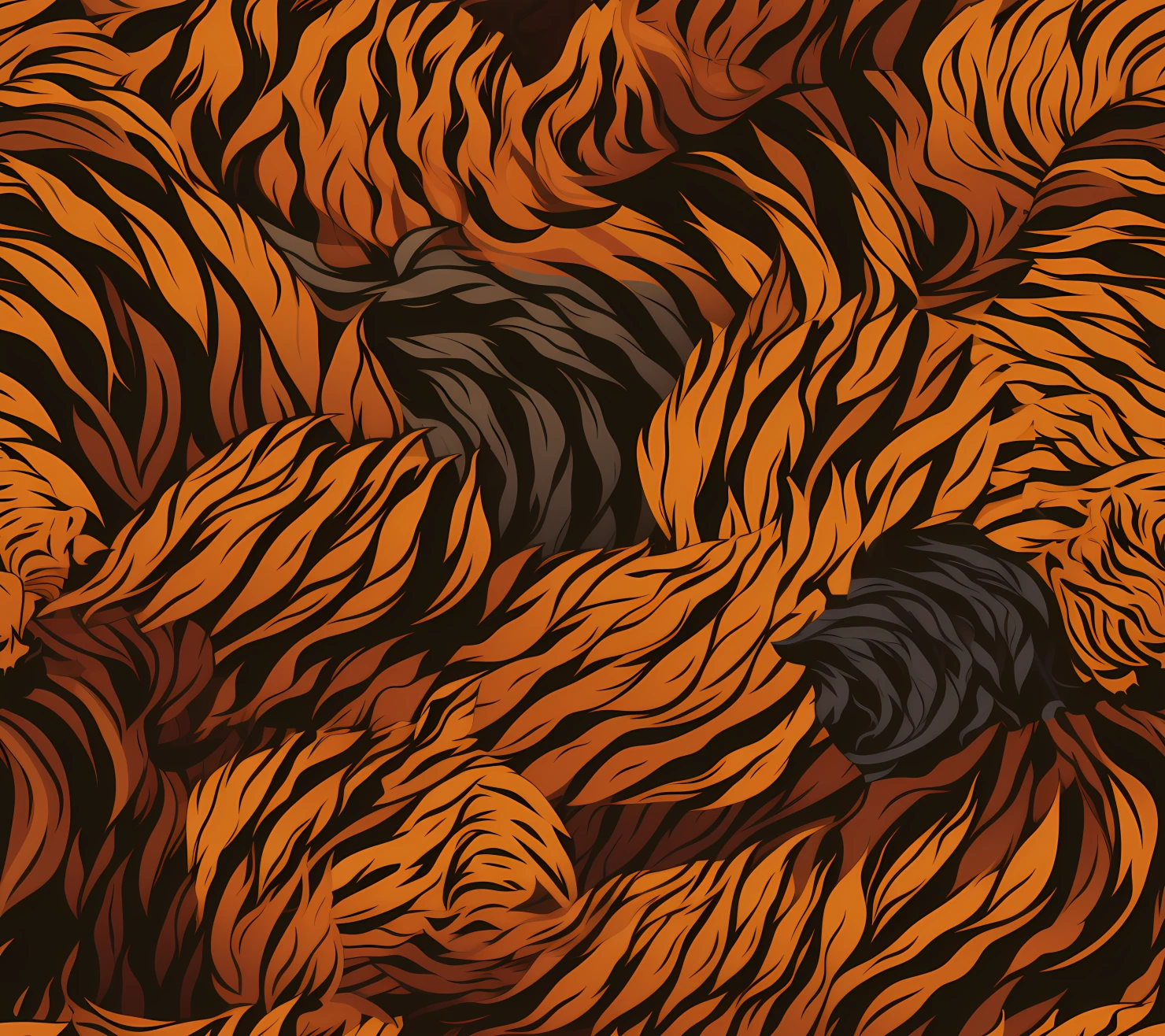Tiger skin seamless pattern on a light color background #30249